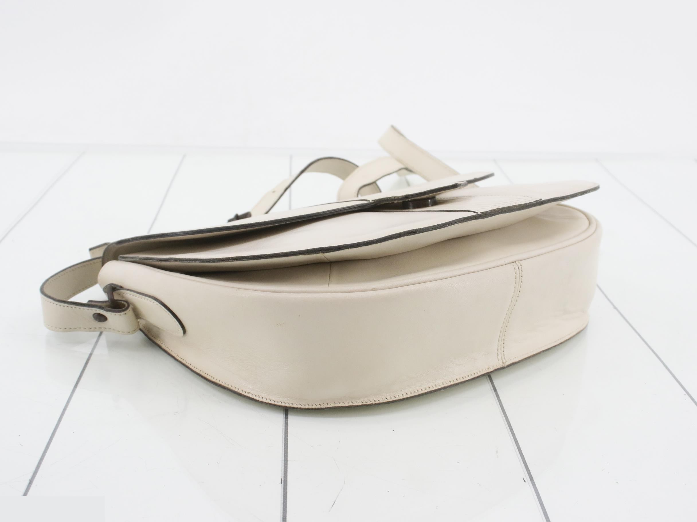 Shoulder bag leather ivory — view 5