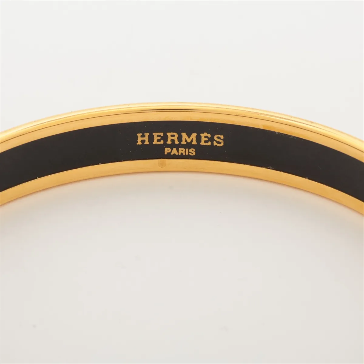 enamel bangle, GP gold x ivory, — view 4