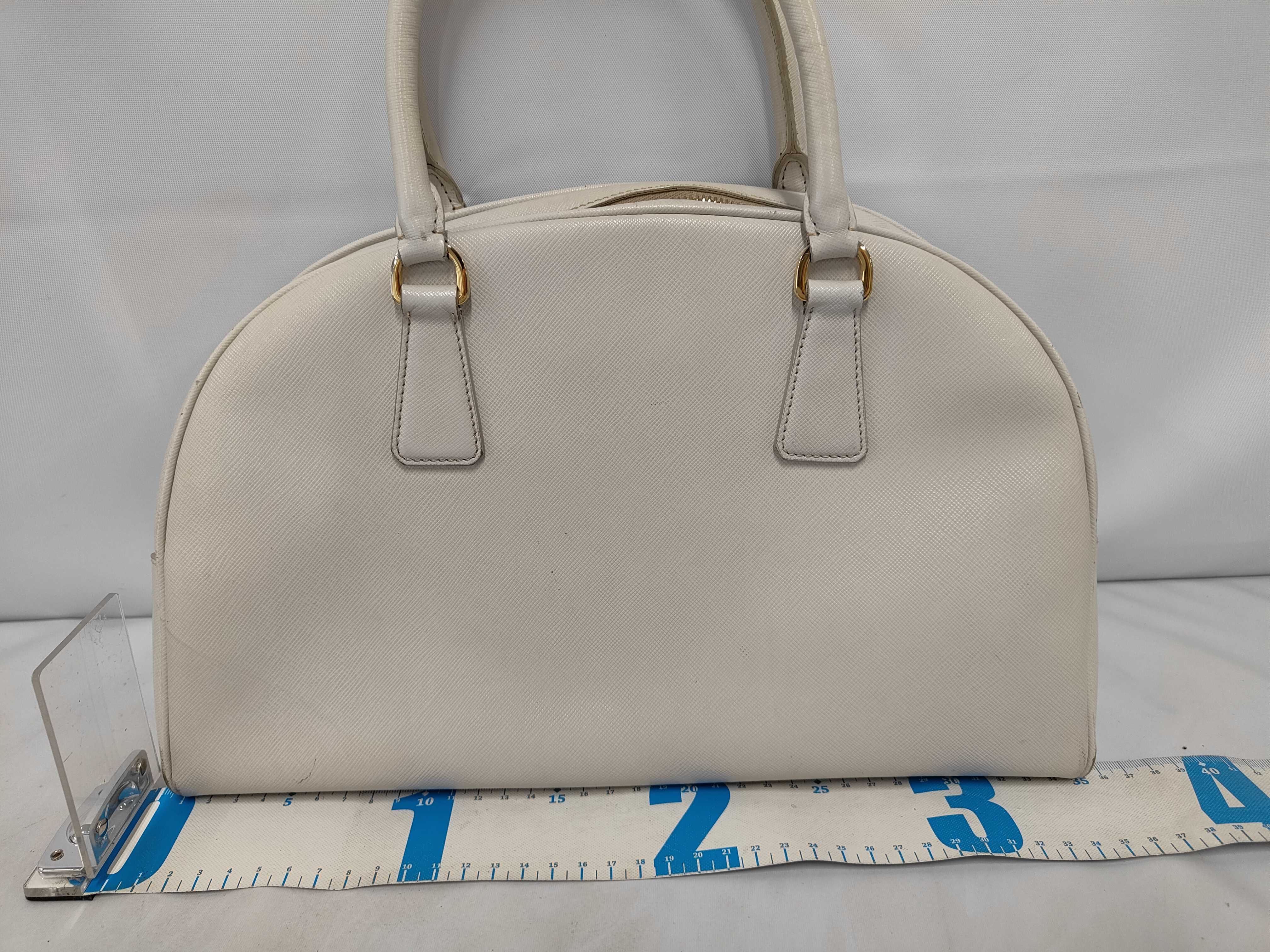 handbag, Saffiano leather, white handbag — view 2