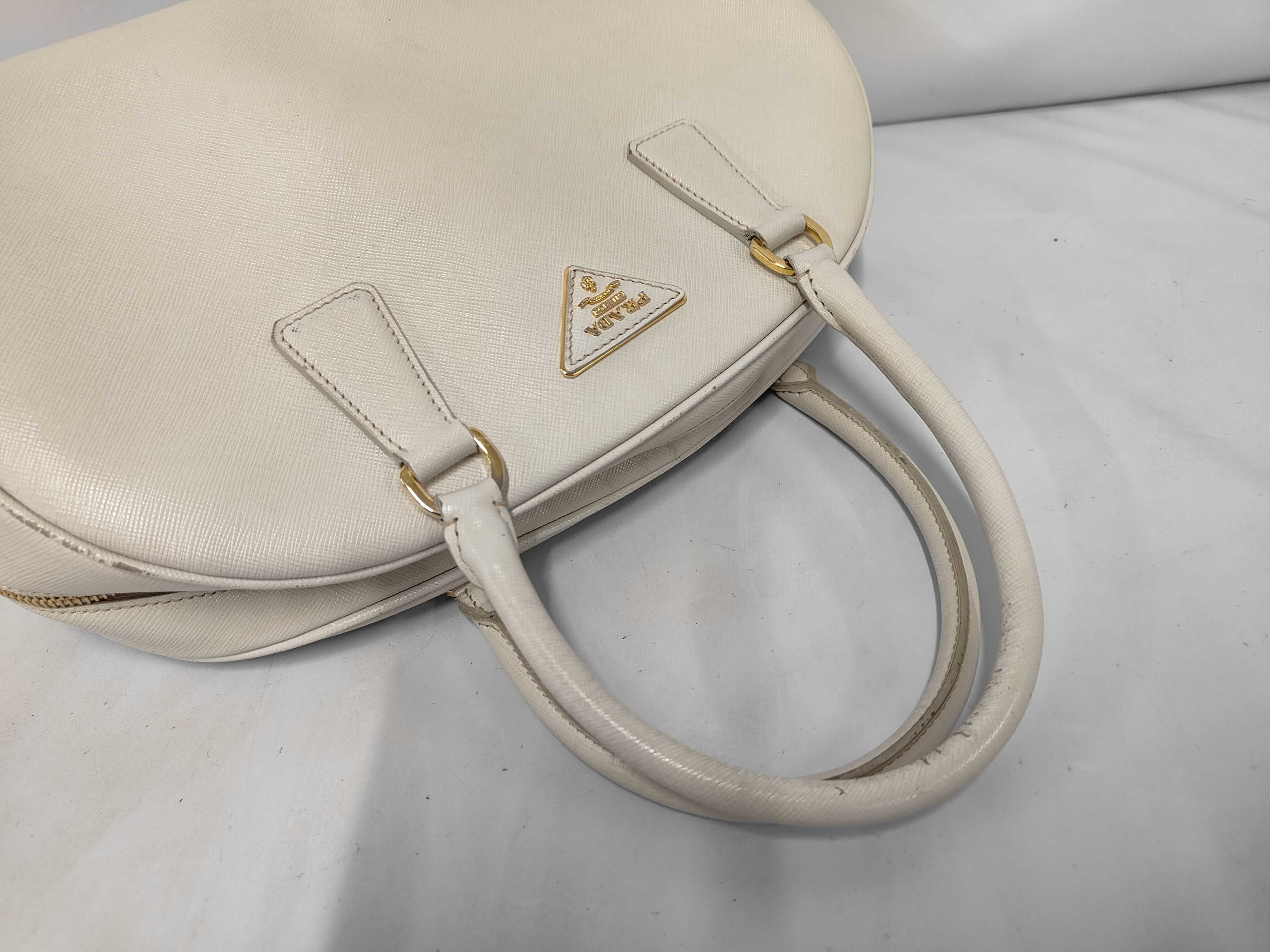 handbag, Saffiano leather, white handbag — view 5