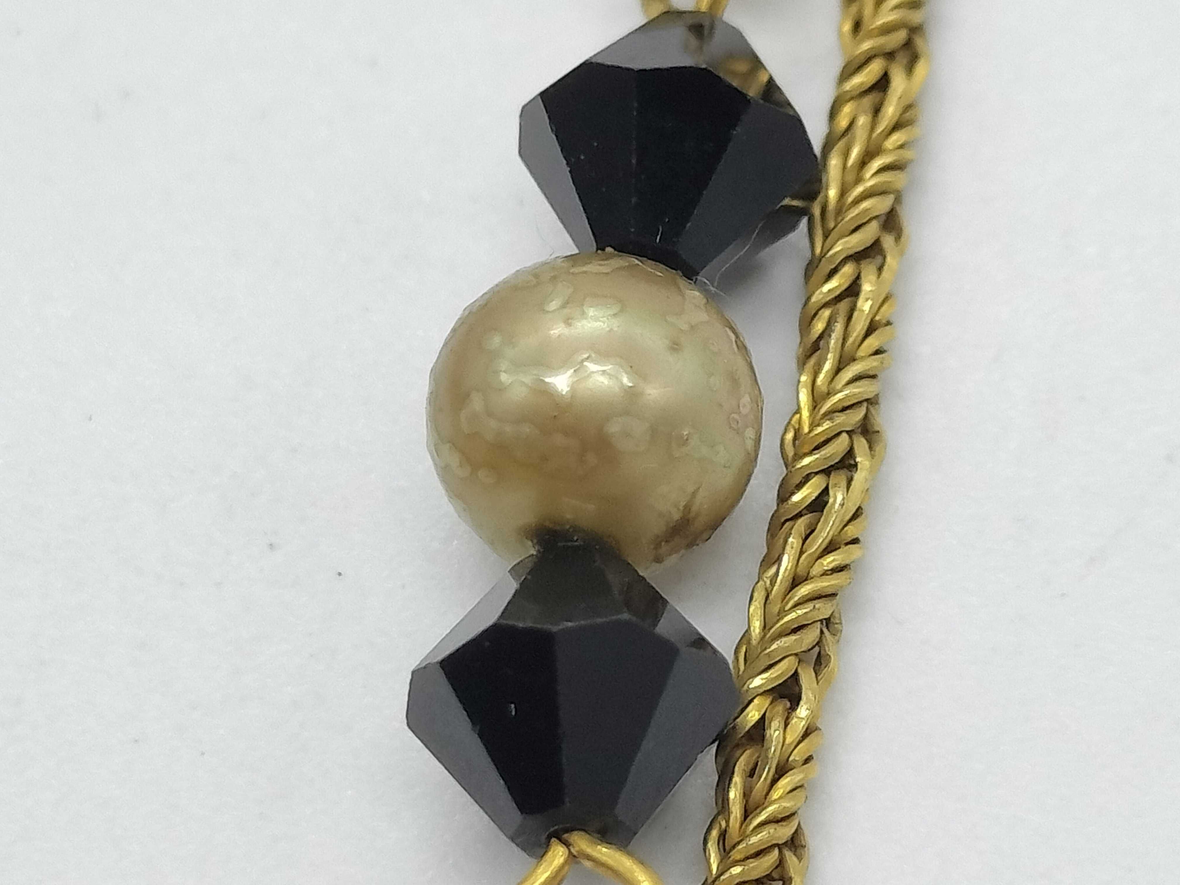 Gold Necklace with Rhinestones — view 2