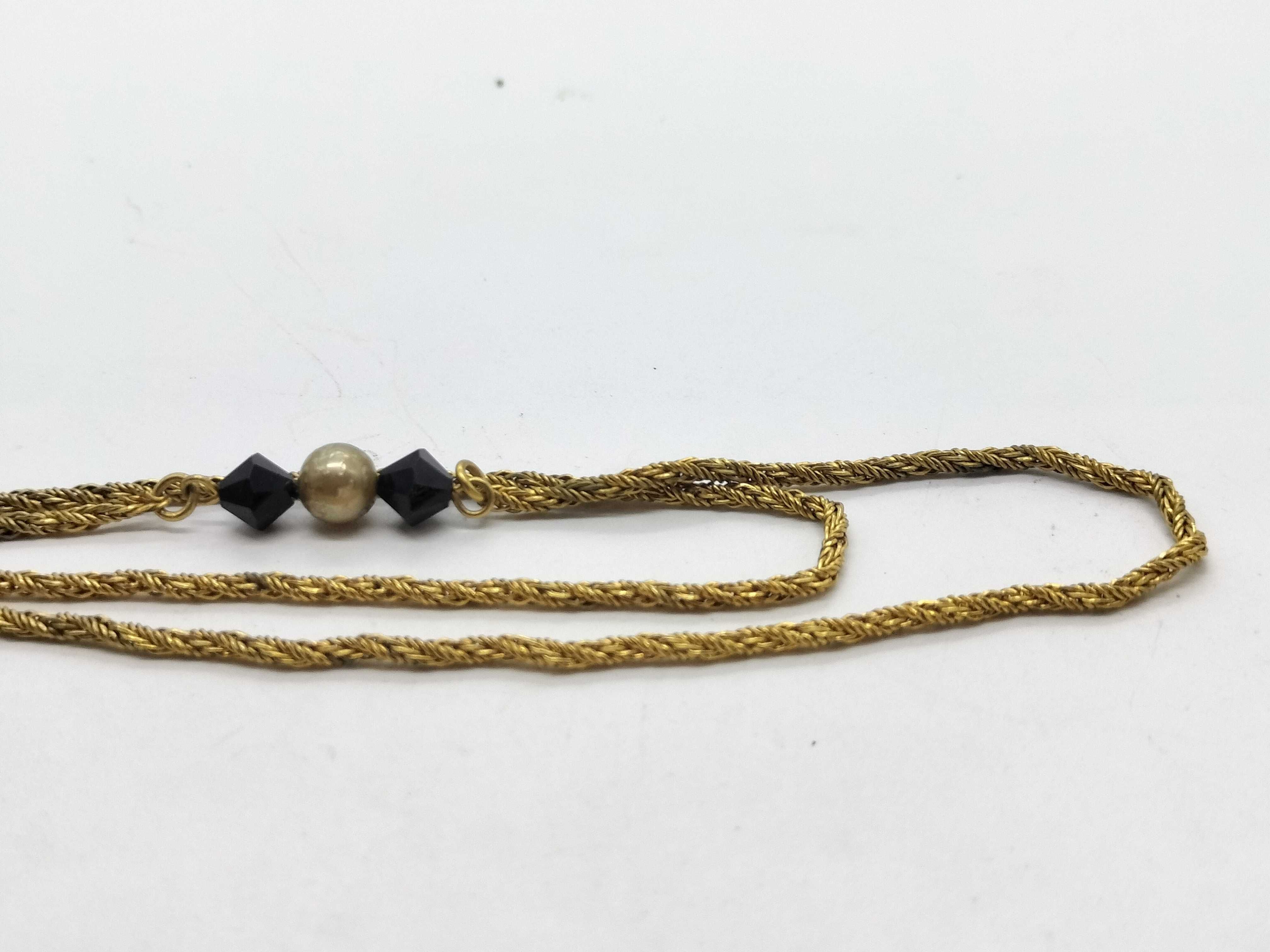 Gold Necklace with Rhinestones — view 3