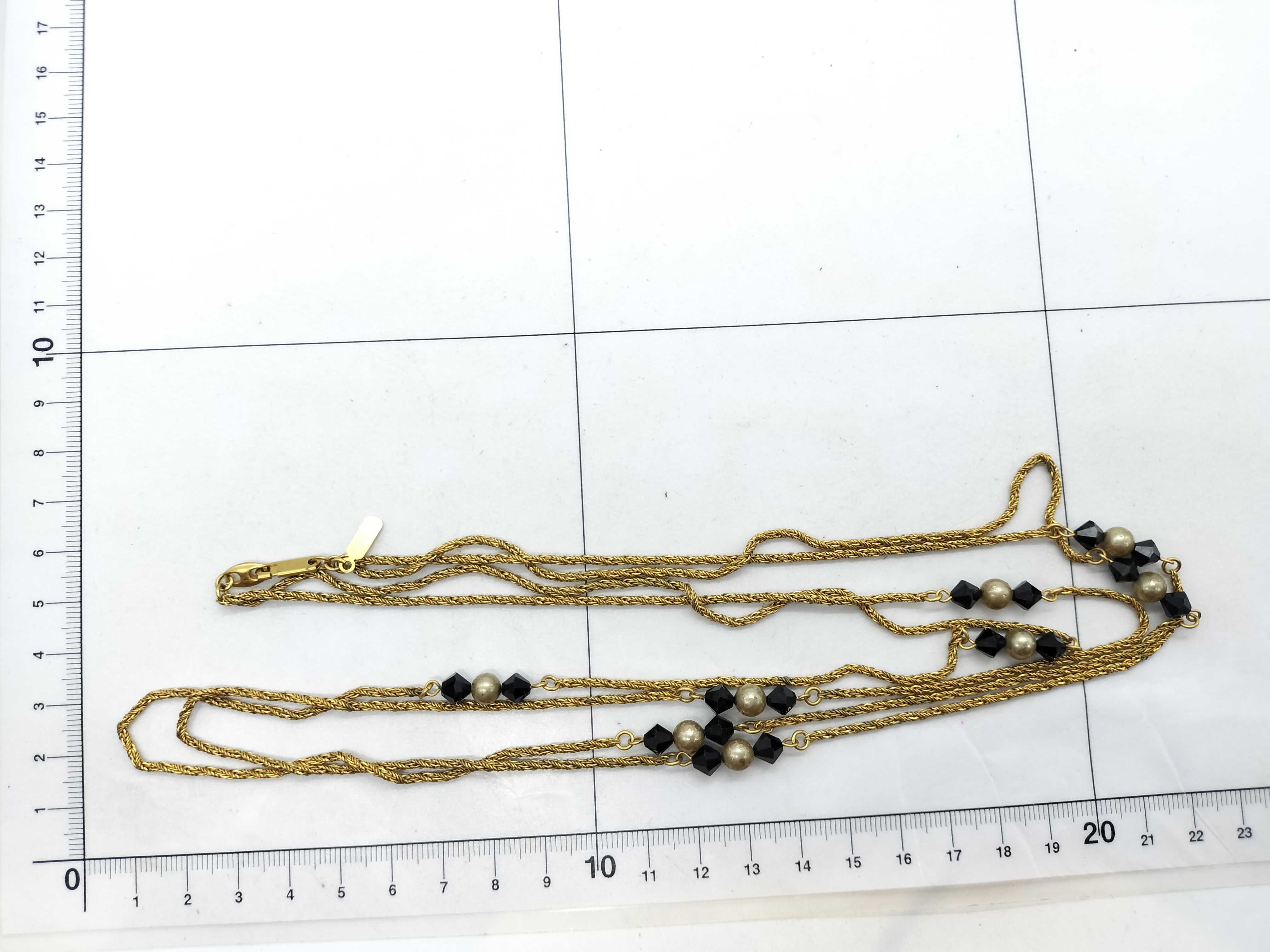 Gold Necklace with Rhinestones — view 7
