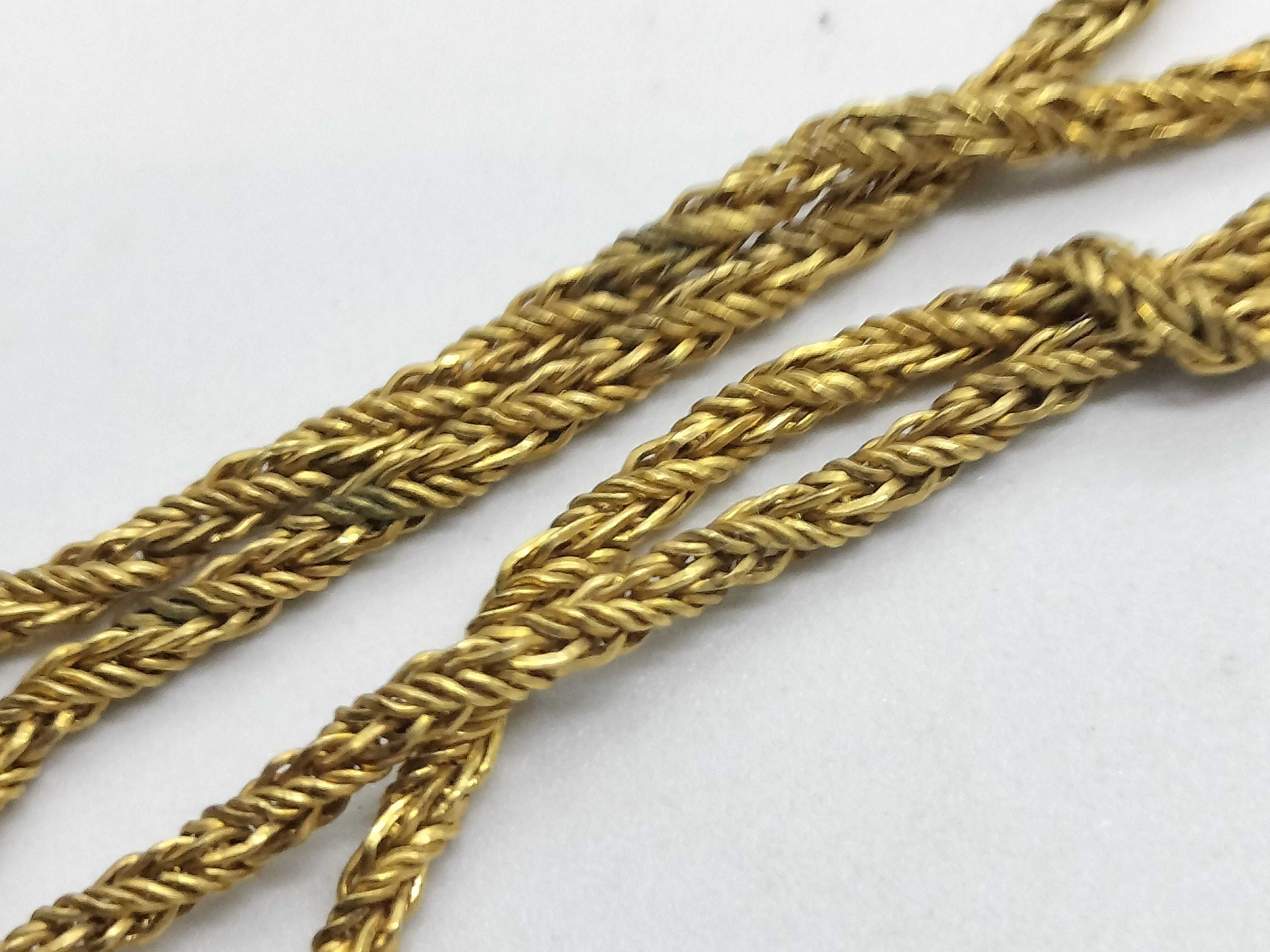Gold Necklace with Rhinestones — view 8