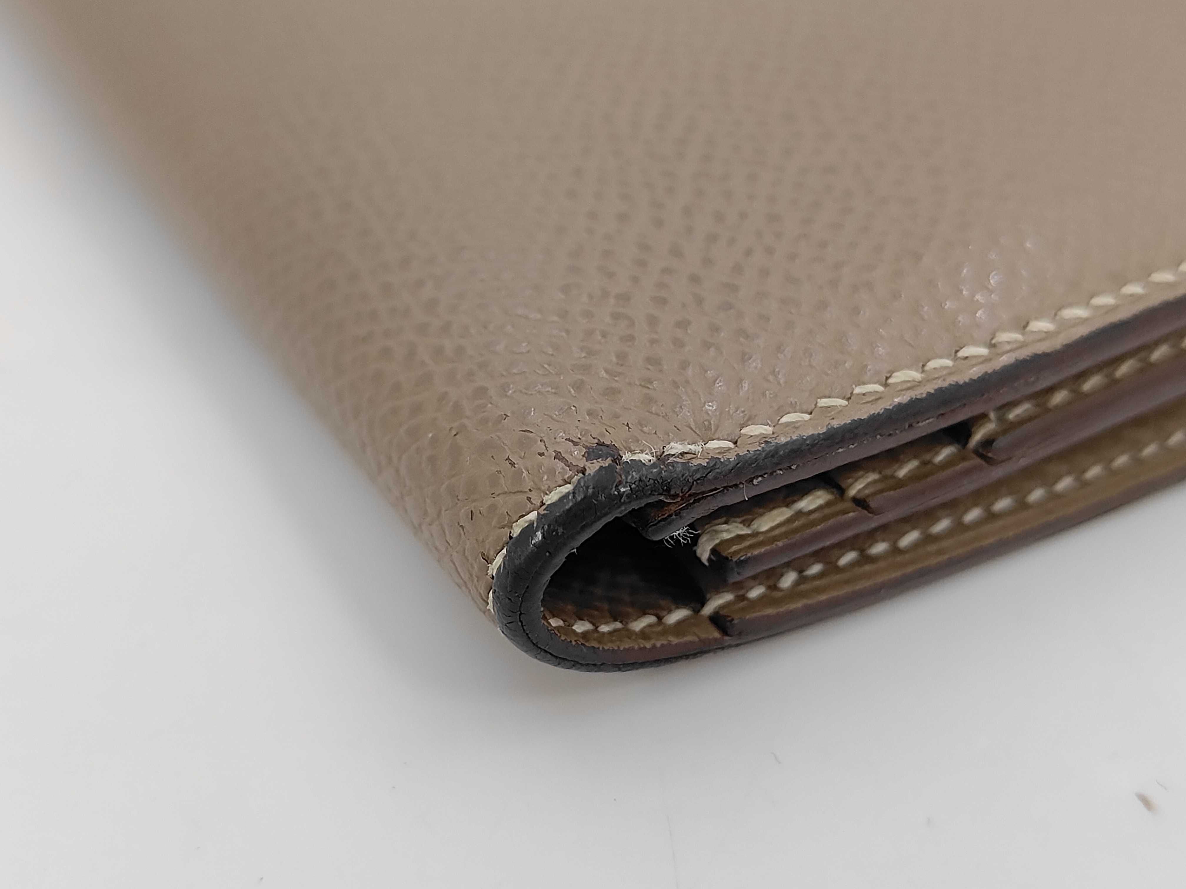 Bearn Soufflé Long Wallet Etoupe Silver Metal Fittings Vaux Epson Wallet — view 4