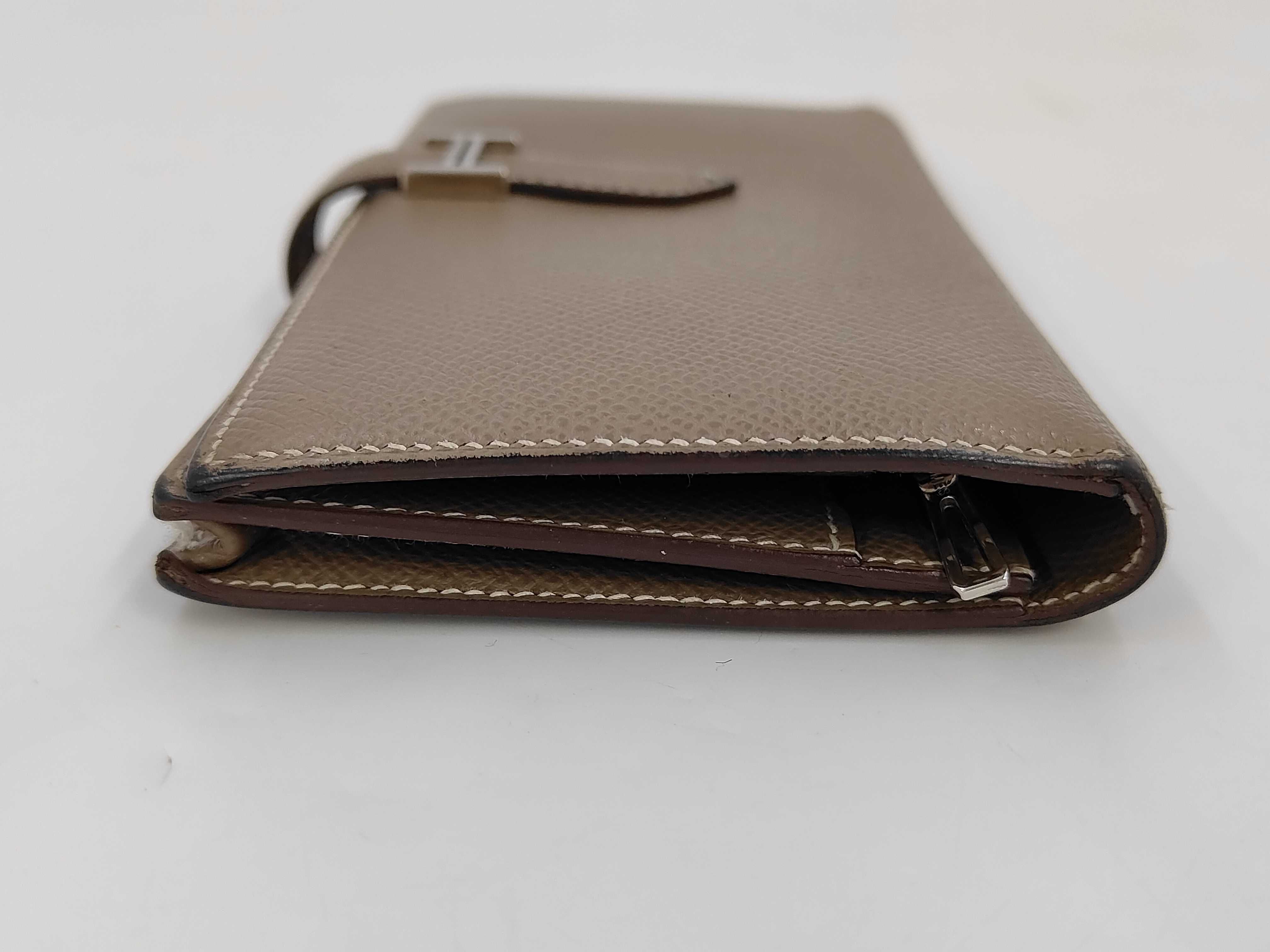 Bearn Soufflé Long Wallet Etoupe Silver Metal Fittings Vaux Epson Wallet — view 5