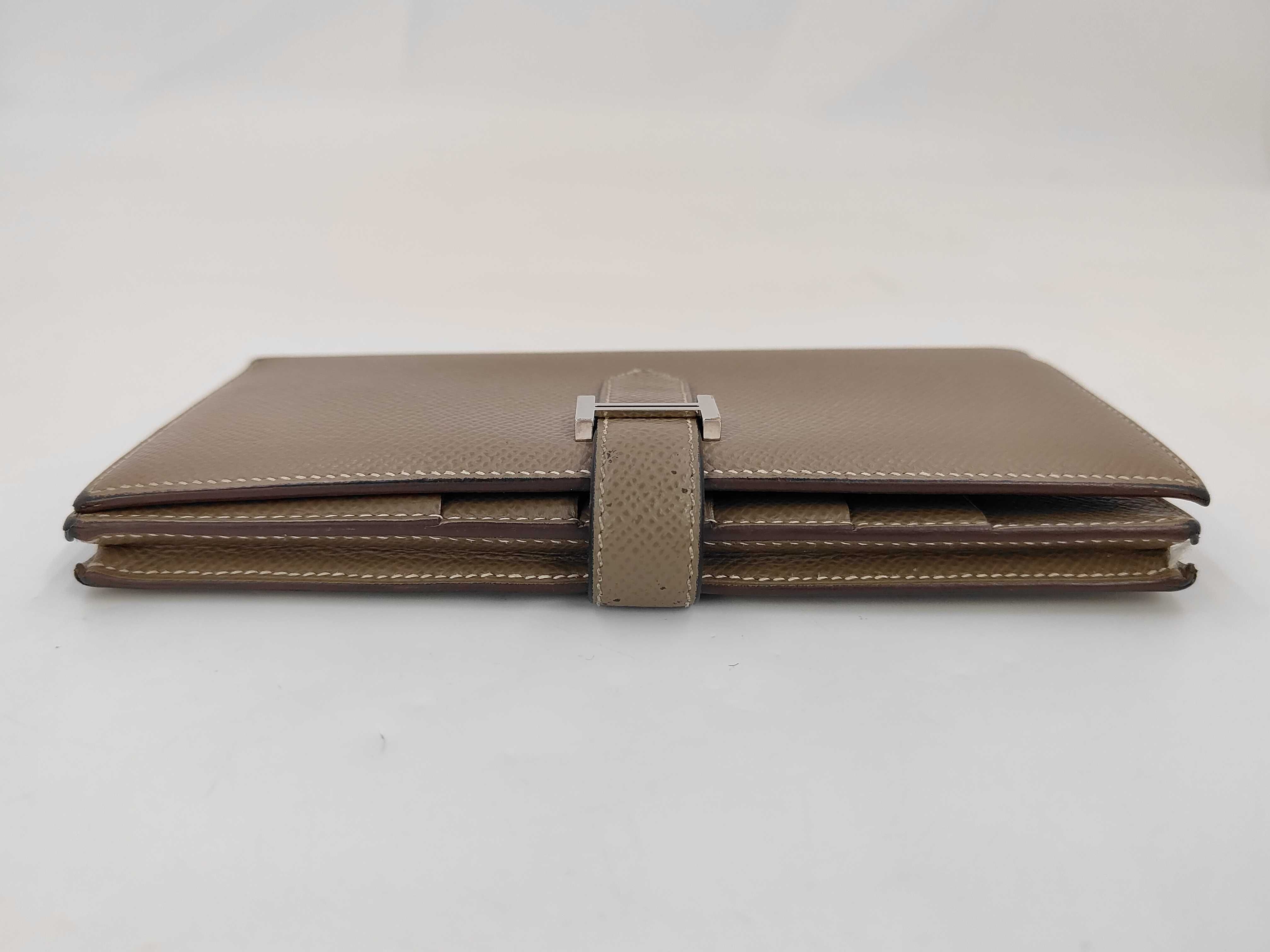 Bearn Soufflé Long Wallet Etoupe Silver Metal Fittings Vaux Epson Wallet — view 6