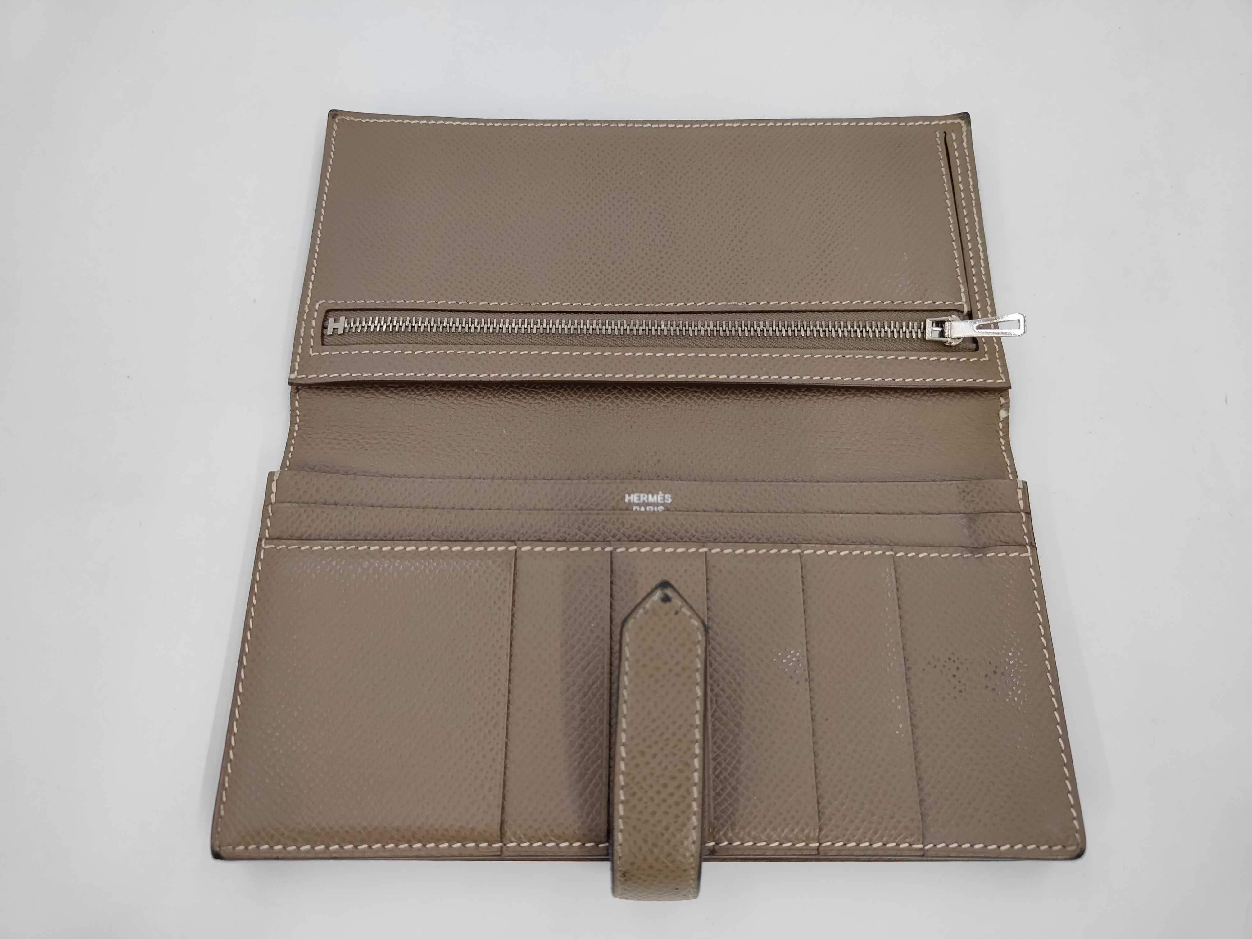Bearn Soufflé Long Wallet Etoupe Silver Metal Fittings Vaux Epson Wallet — view 7