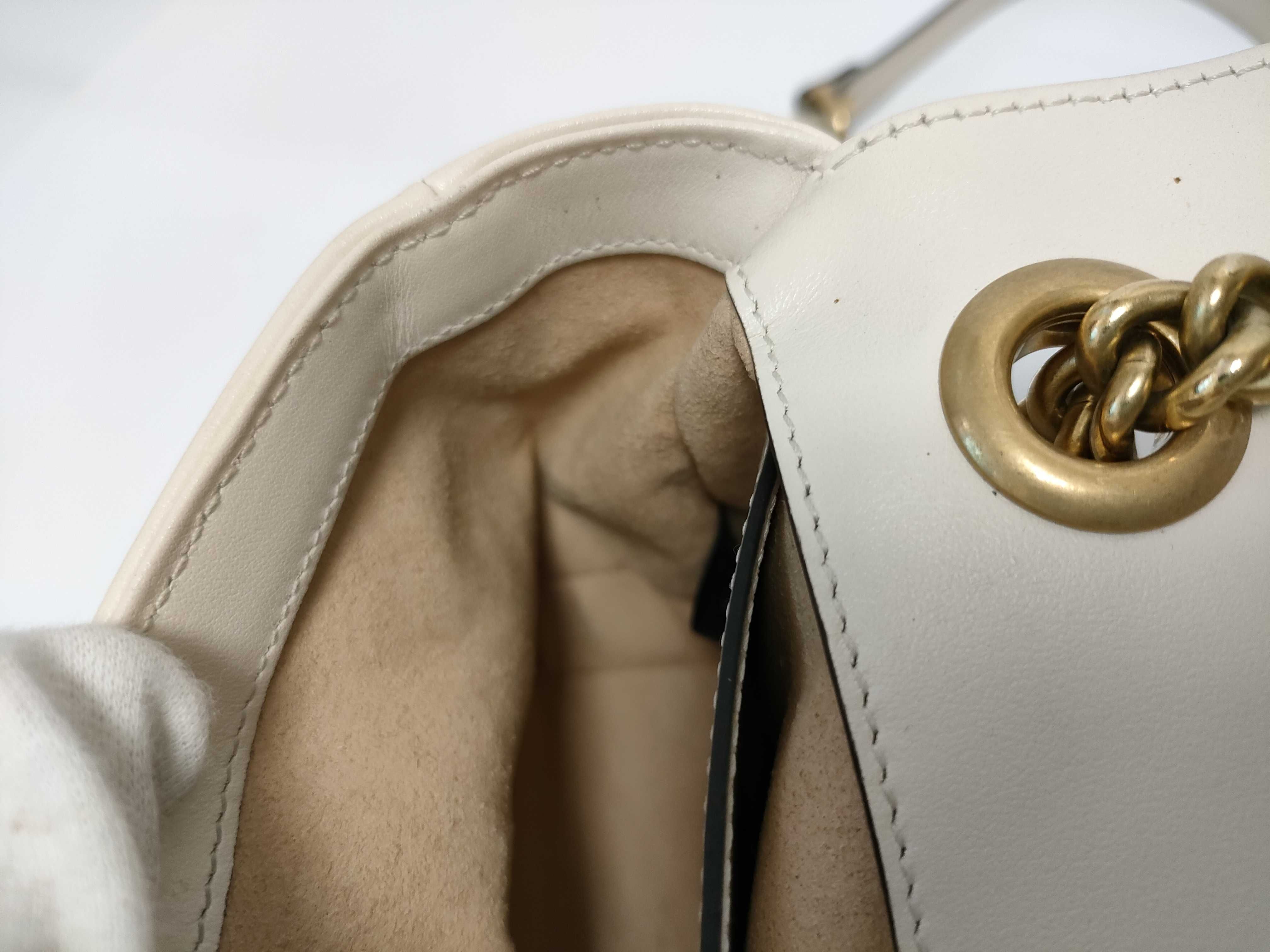 ID- GG Marmont Cow Skin Chain Shoulder Bag Beige 446744 520981 Shoulder Bag — view 14