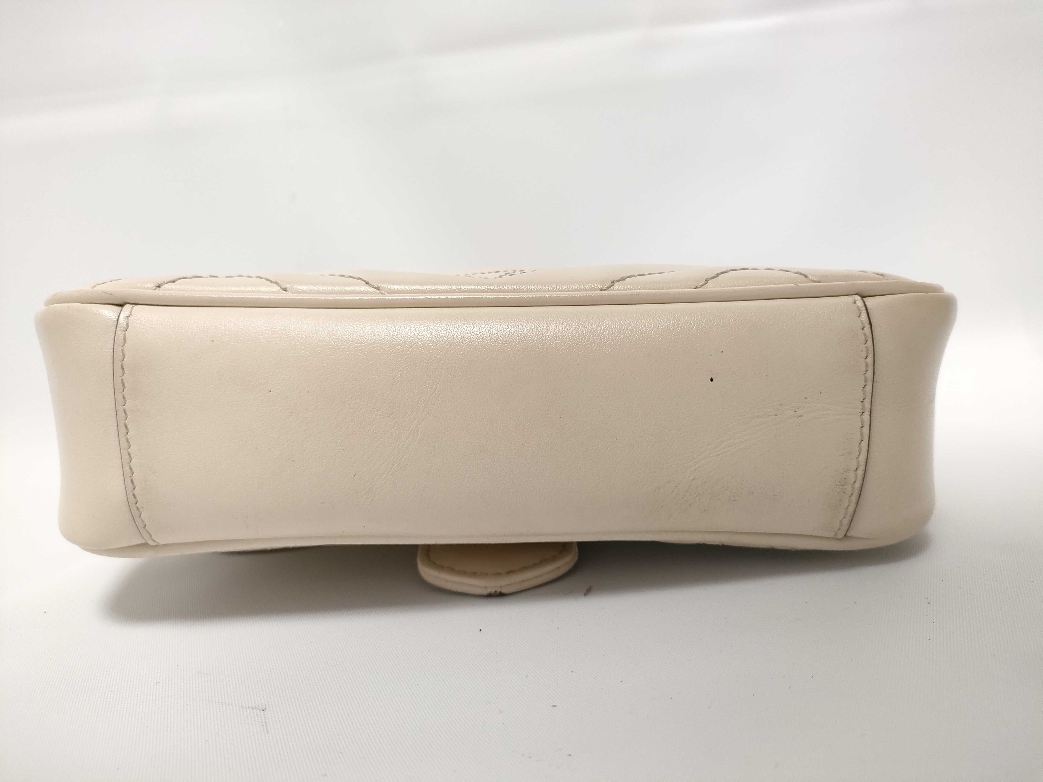 ID- GG Marmont Cow Skin Chain Shoulder Bag Beige 446744 520981 Shoulder Bag — view 3