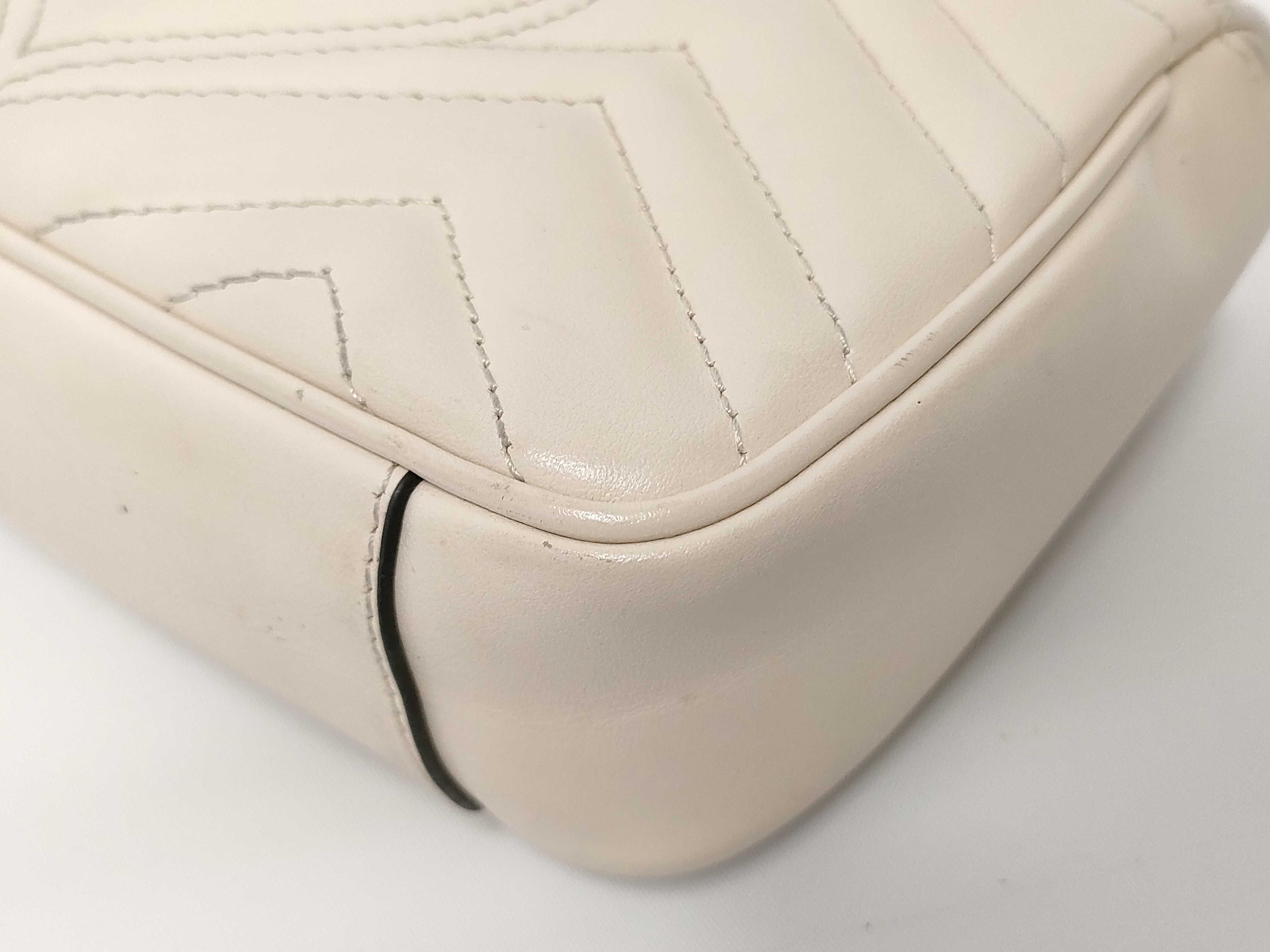 ID- GG Marmont Cow Skin Chain Shoulder Bag Beige 446744 520981 Shoulder Bag — view 4