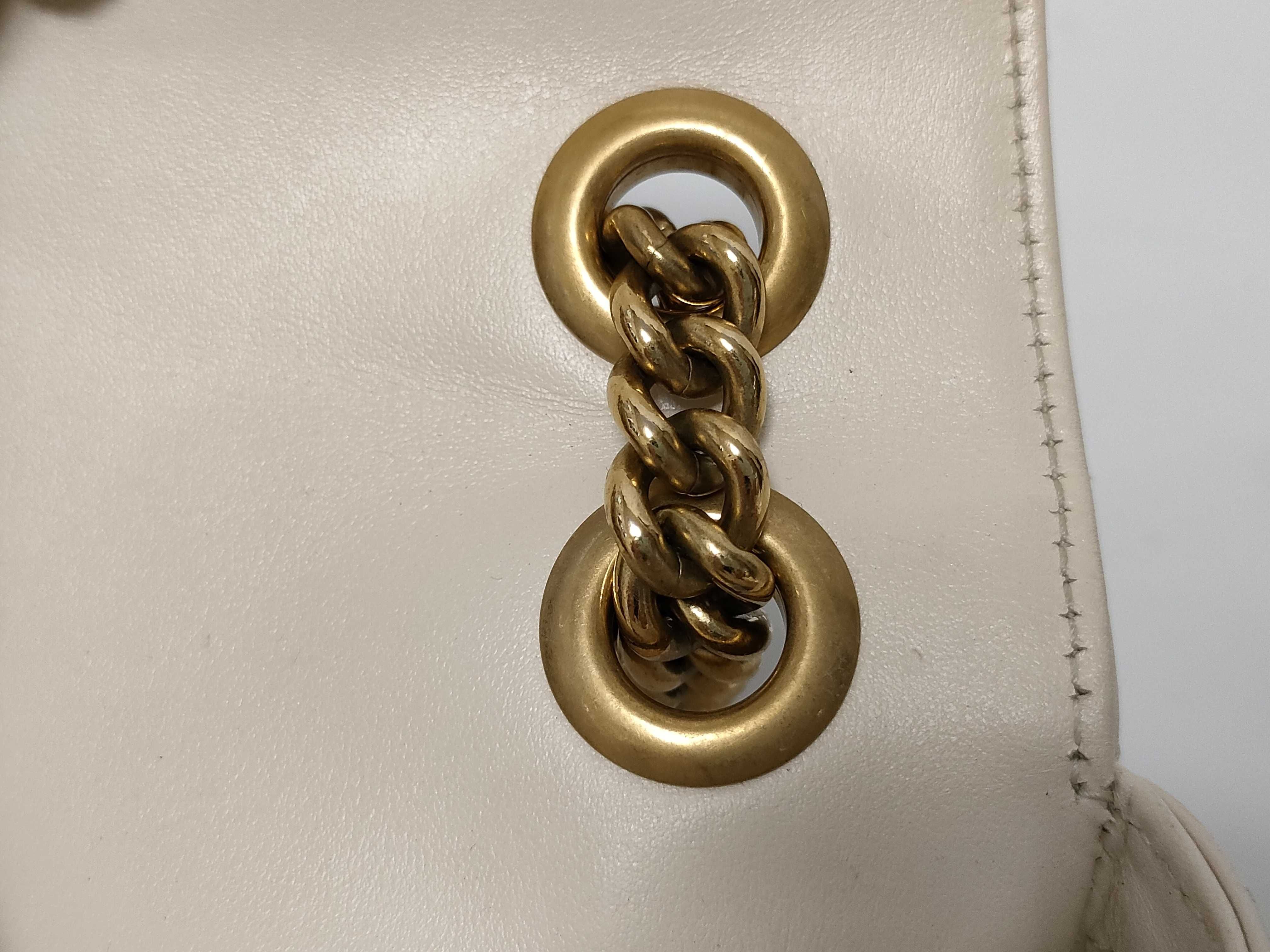 ID- GG Marmont Cow Skin Chain Shoulder Bag Beige 446744 520981 Shoulder Bag — view 10