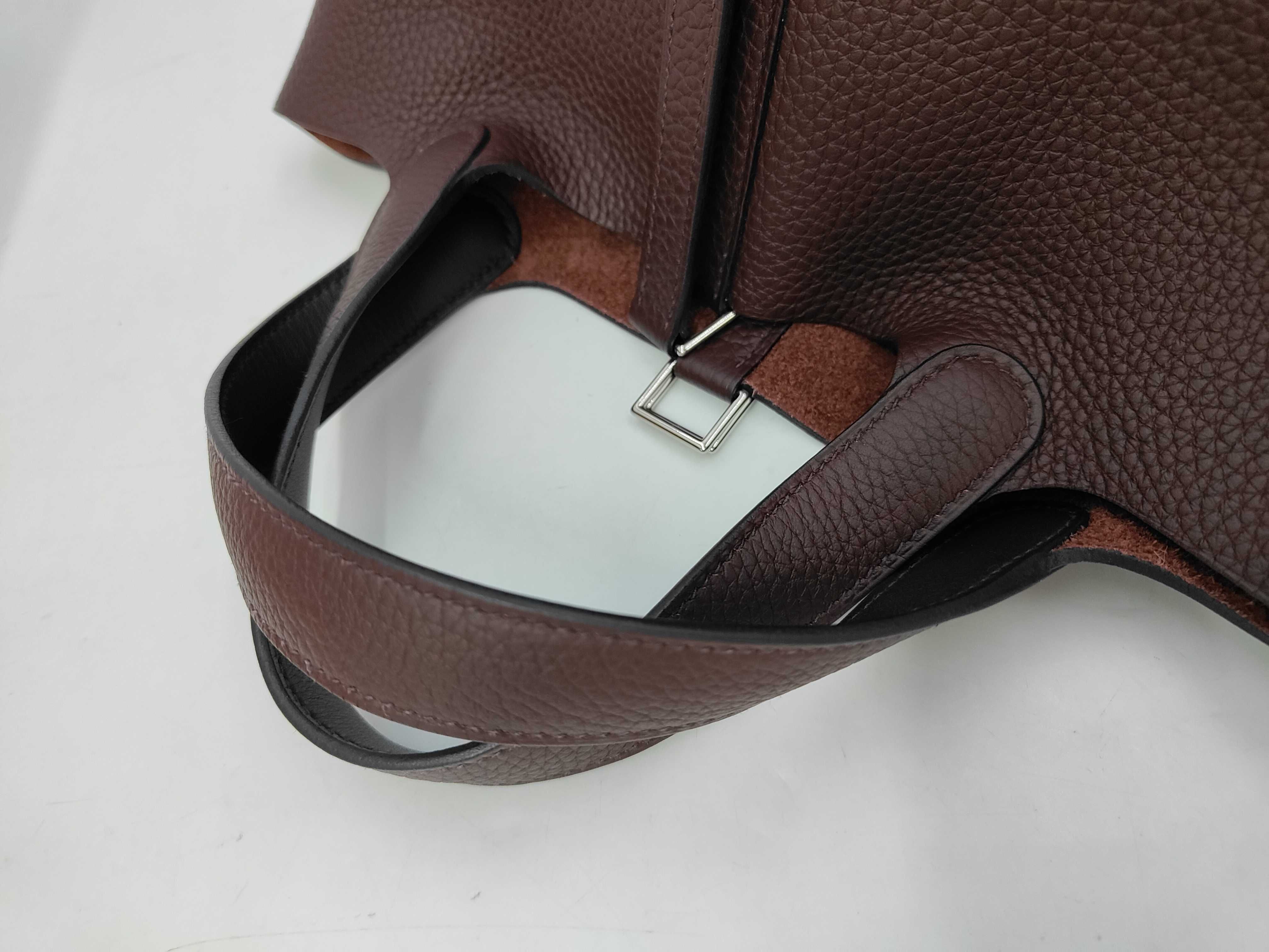 Picotan Lock 18 U Stamp Cacao Taurillon Clemence SV Hardware Handbag — view 4