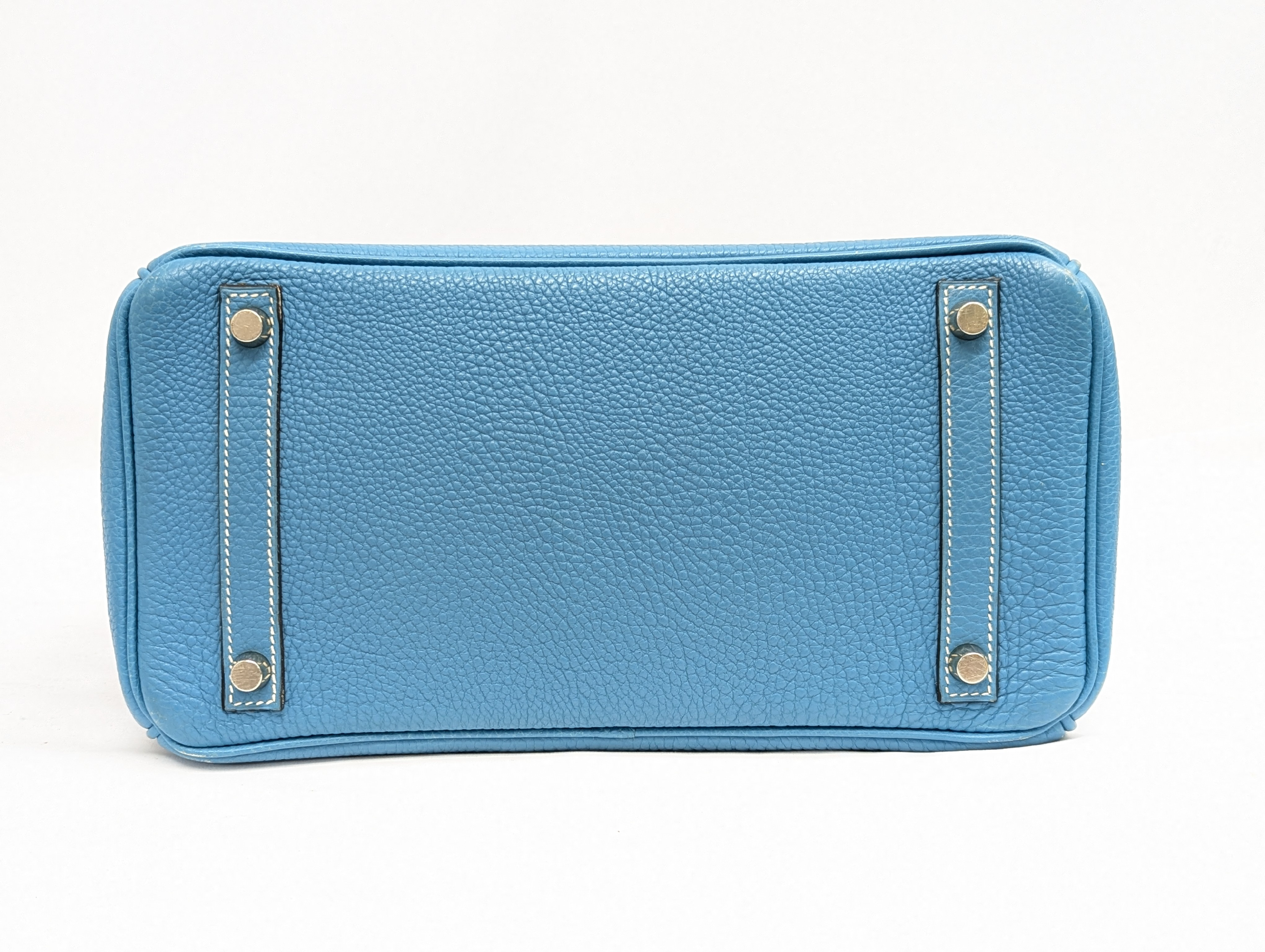Birkin 30 Togo Blue Jean Silver Hardware G Stamp Handbag — view 5