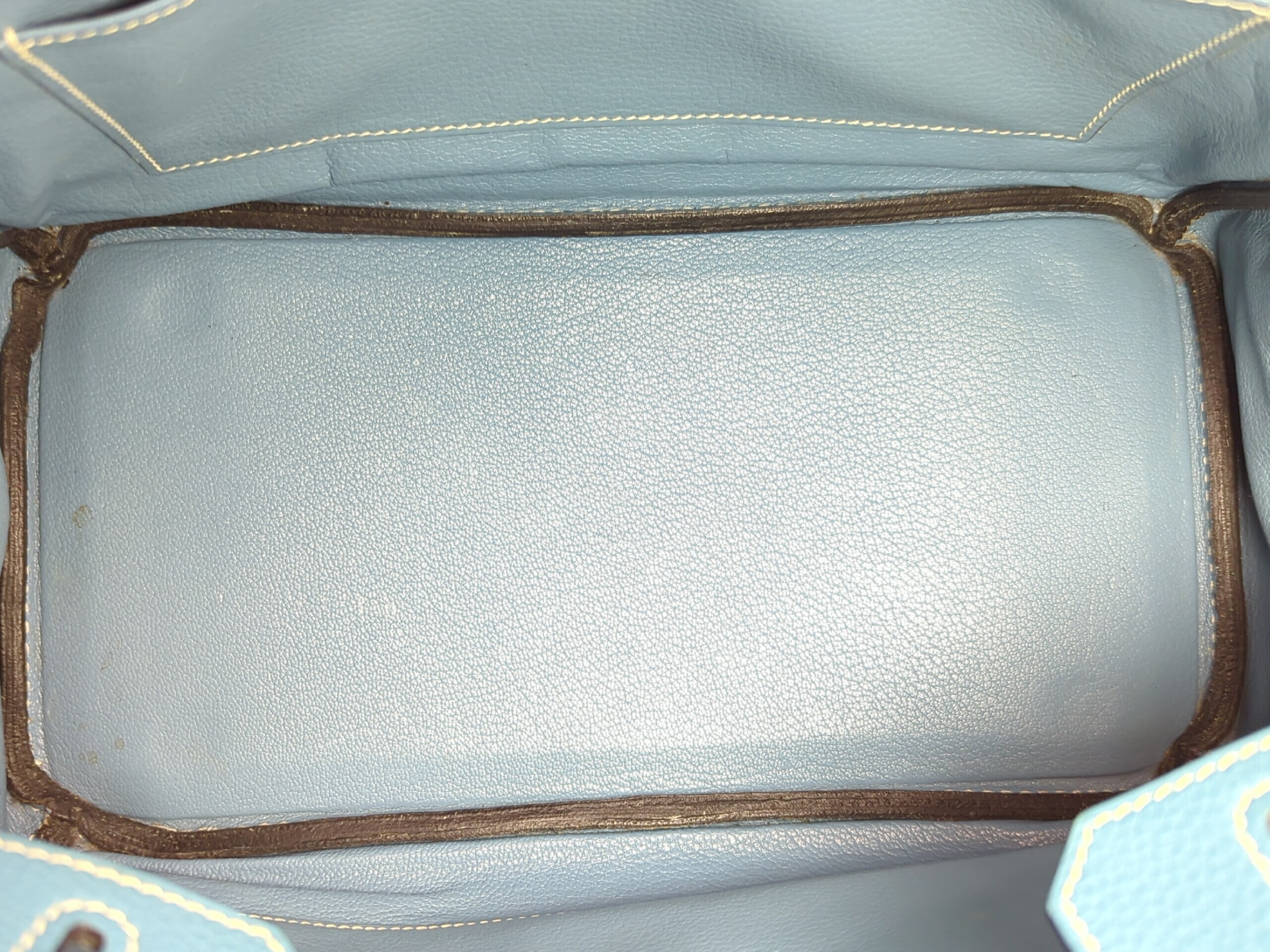Birkin 30 Togo Blue Jean Silver Hardware G Stamp Handbag — view 9