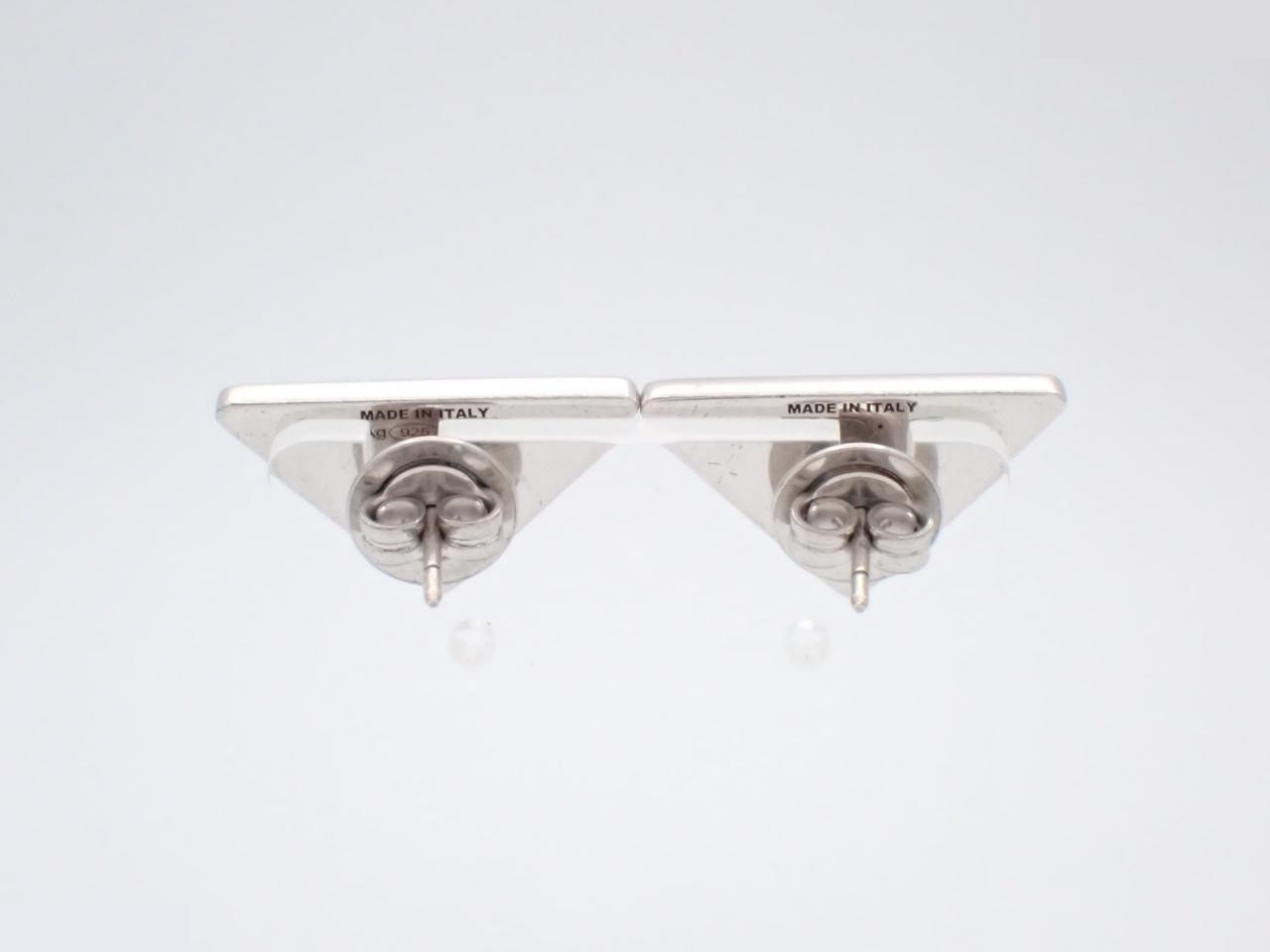Ag925/5.4g Triangle Logo Earrings (Pouch) — view 2