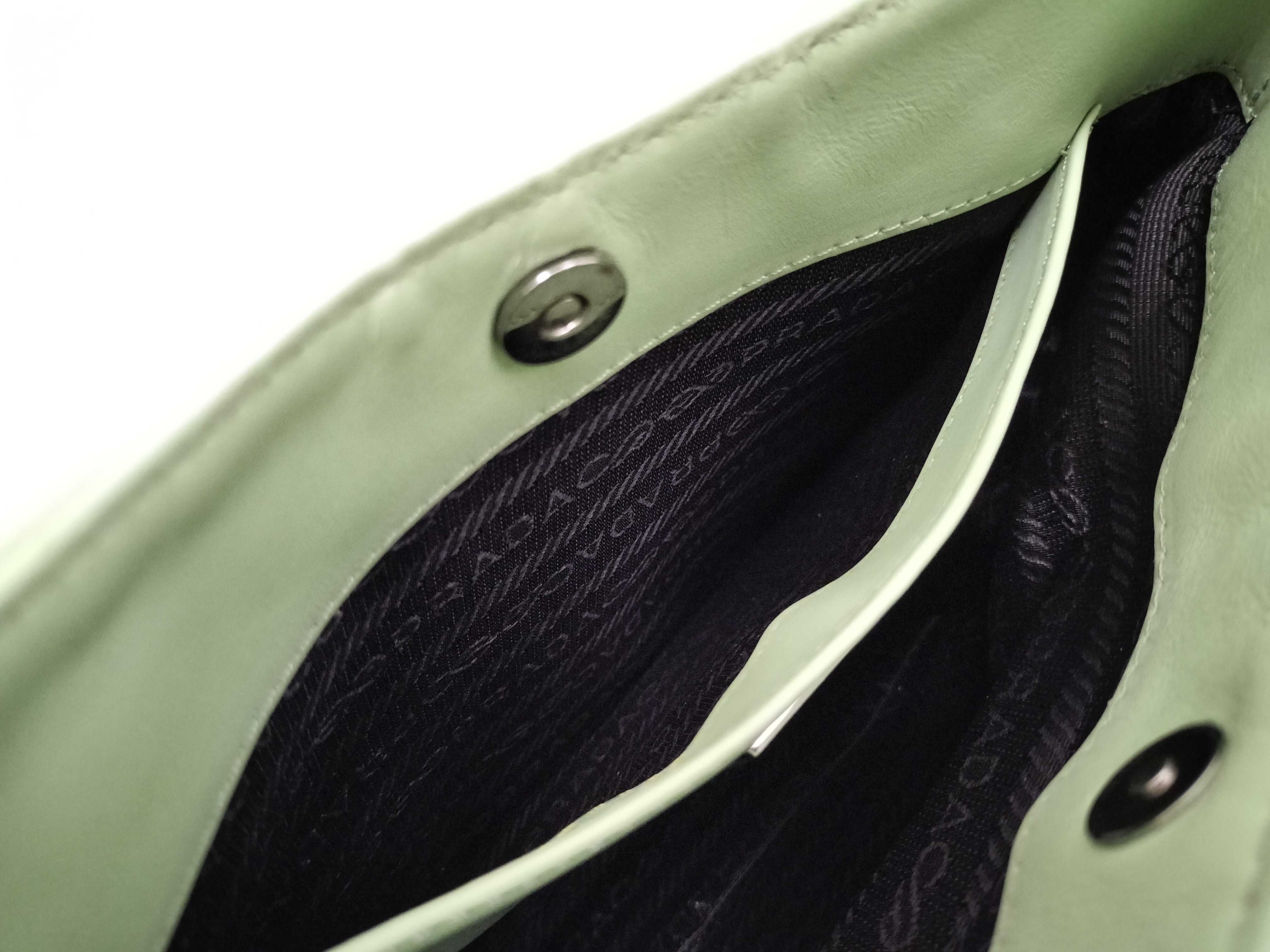 ID- Cleo brushed cowskin shoulder bag Green 1BC499 Shoulder bag — view 10