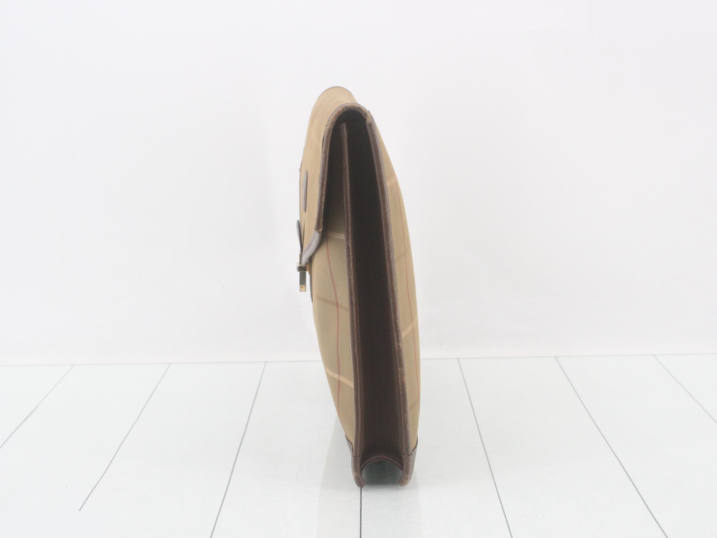 Clutch bag, check pattern, leather — view 3