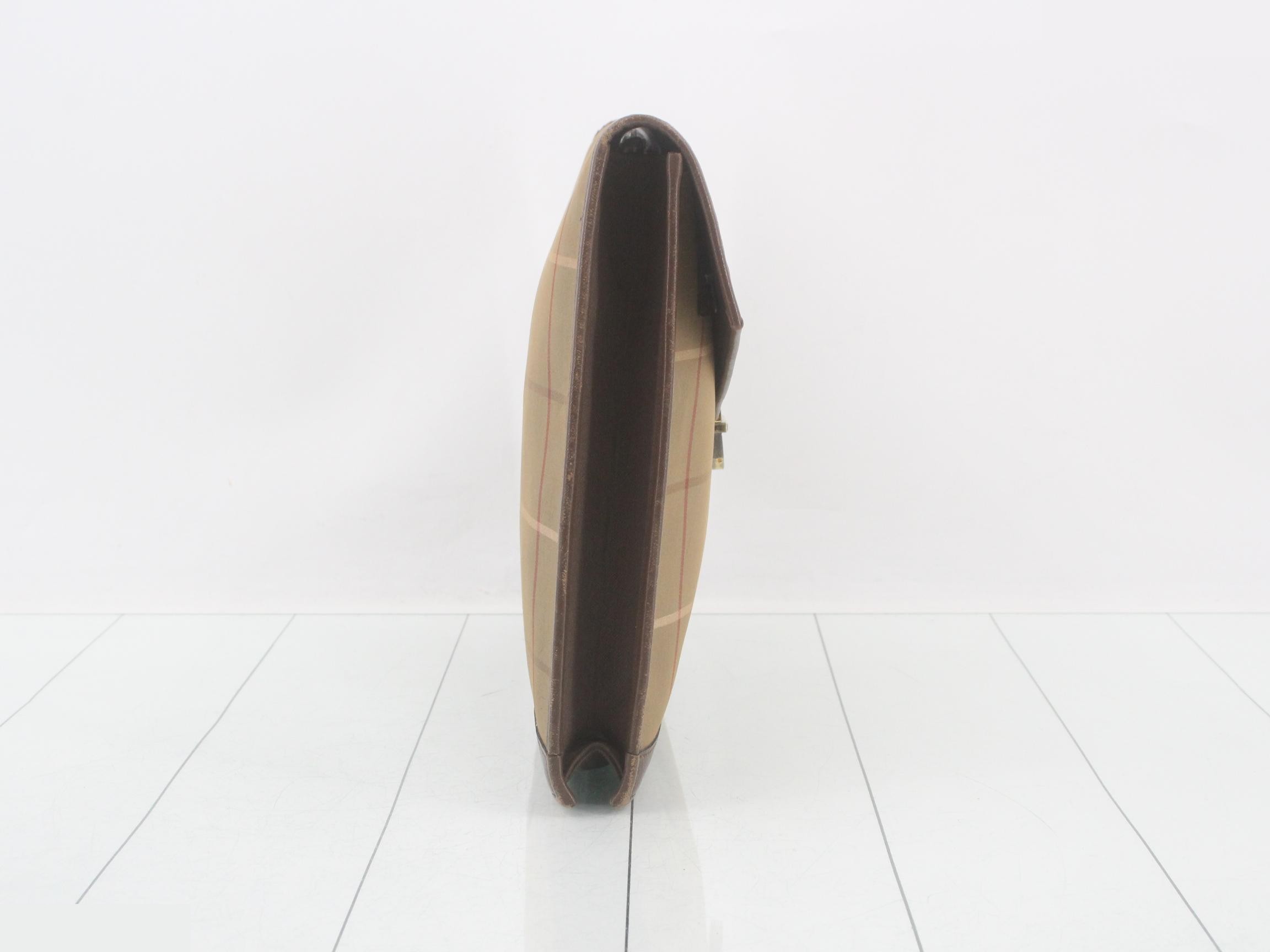Clutch bag, check pattern, leather — view 4