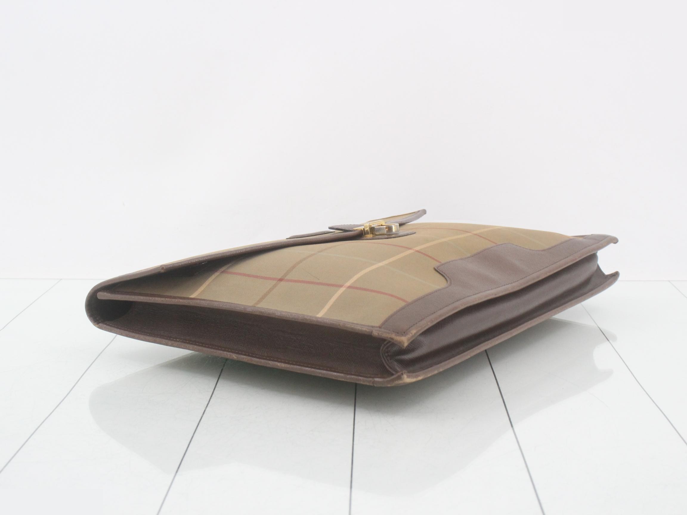 Clutch bag, check pattern, leather — view 5