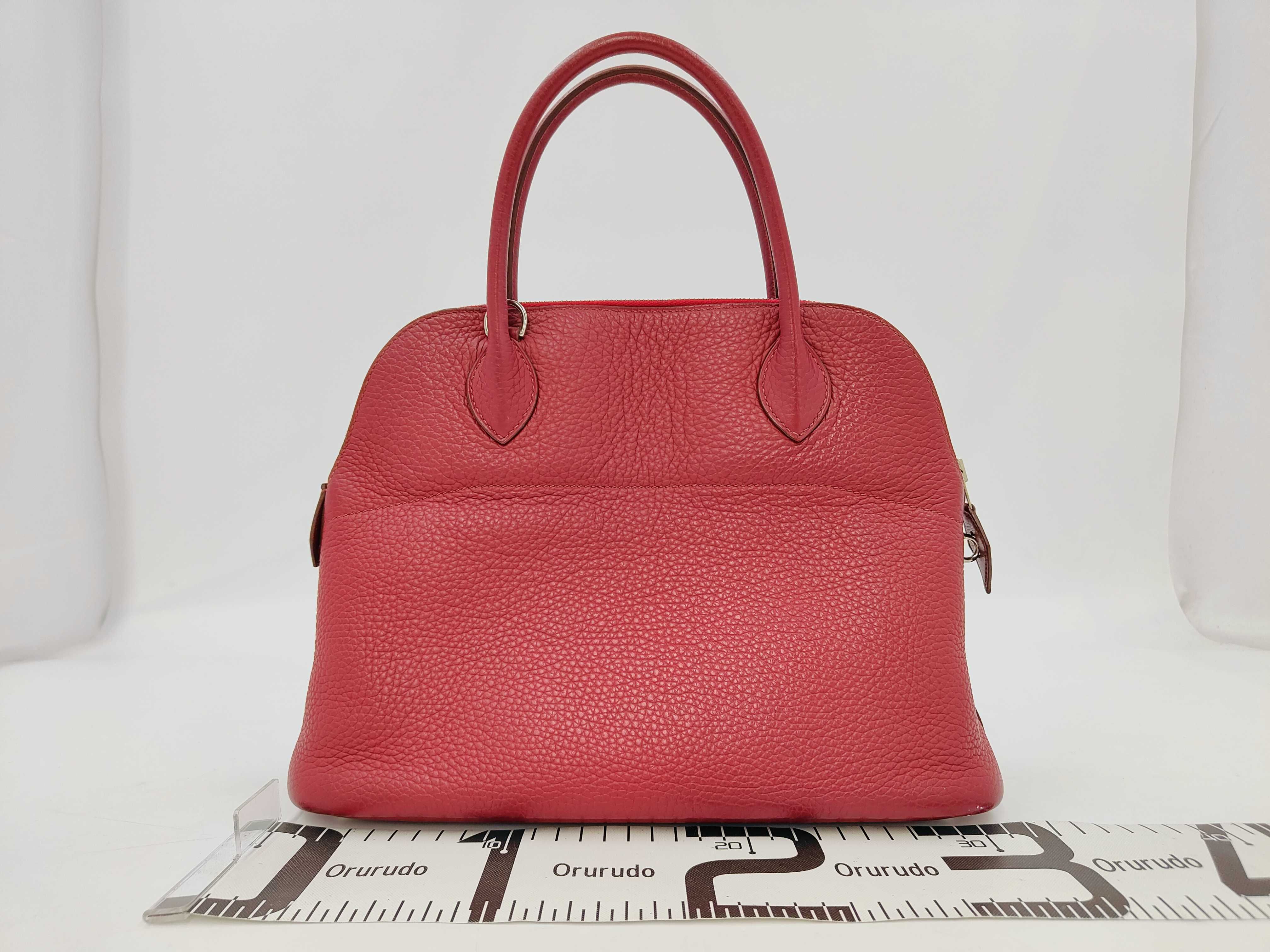 Bolide 31 Taurillon Ruby R stamp SV handbag — view 2