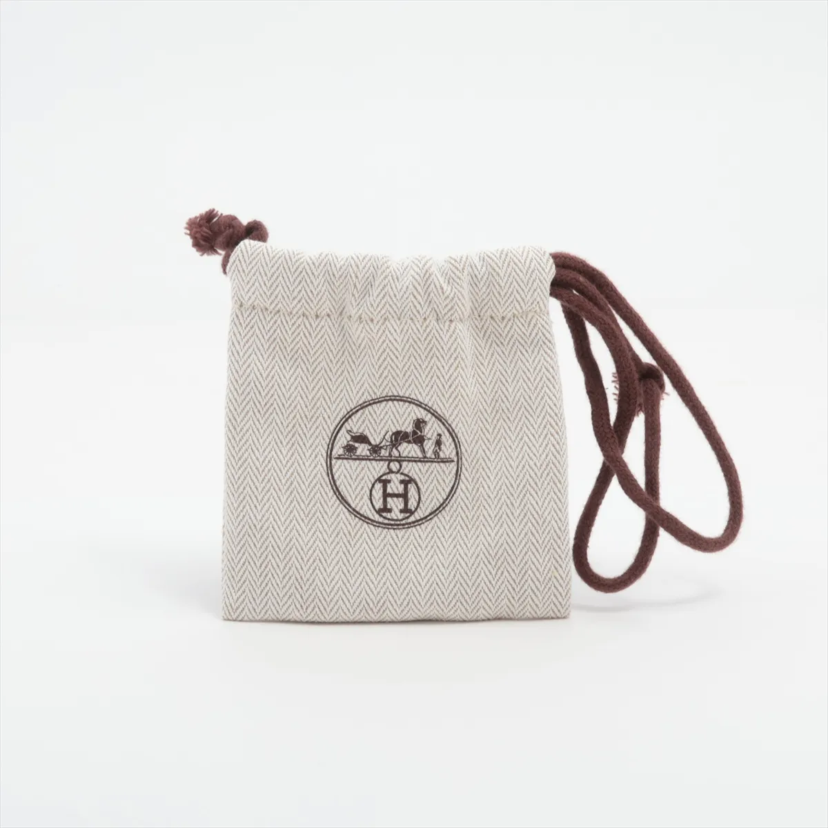 Clochette Charm, Leather x Metal, Etoupe, — view 4