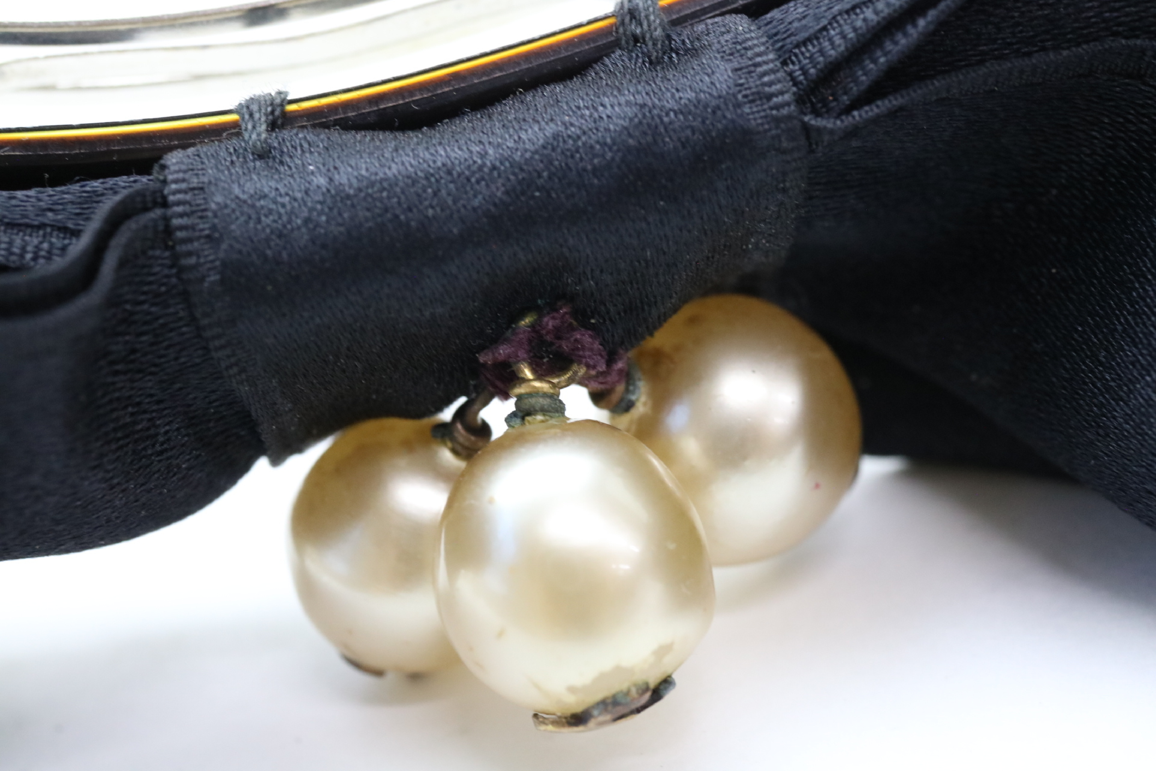 Coco Pearl Satin Ribbon Barrette Hair Accessory — view 6