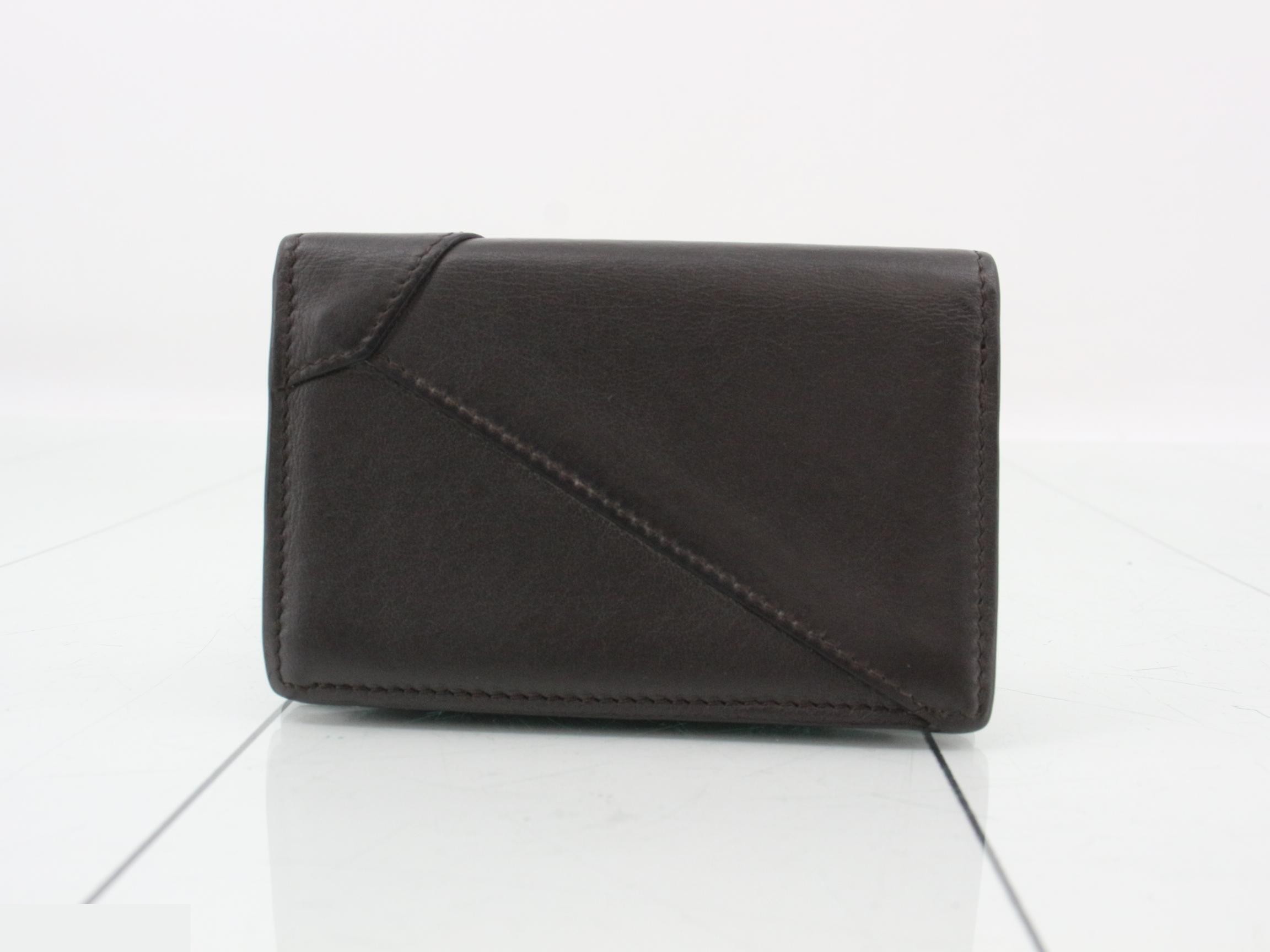 Puzzle Bi-fold Card Case, Dark Brown — view 2