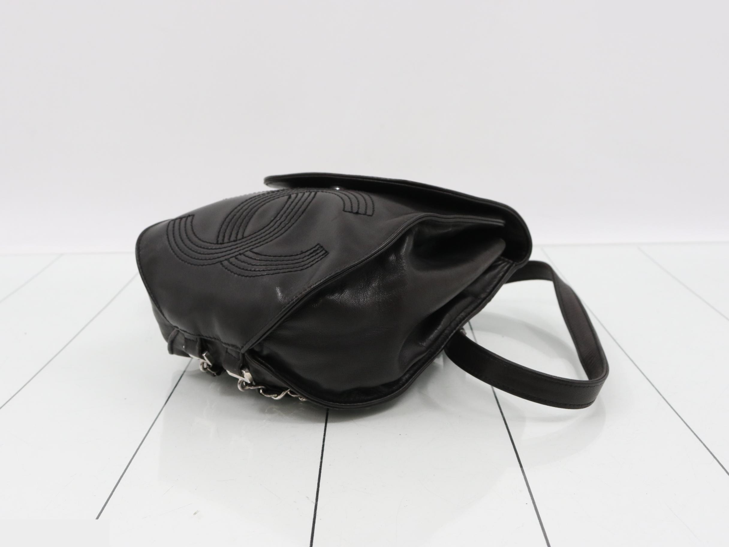 Coco Mark Lambskin Chain Backpack — view 6