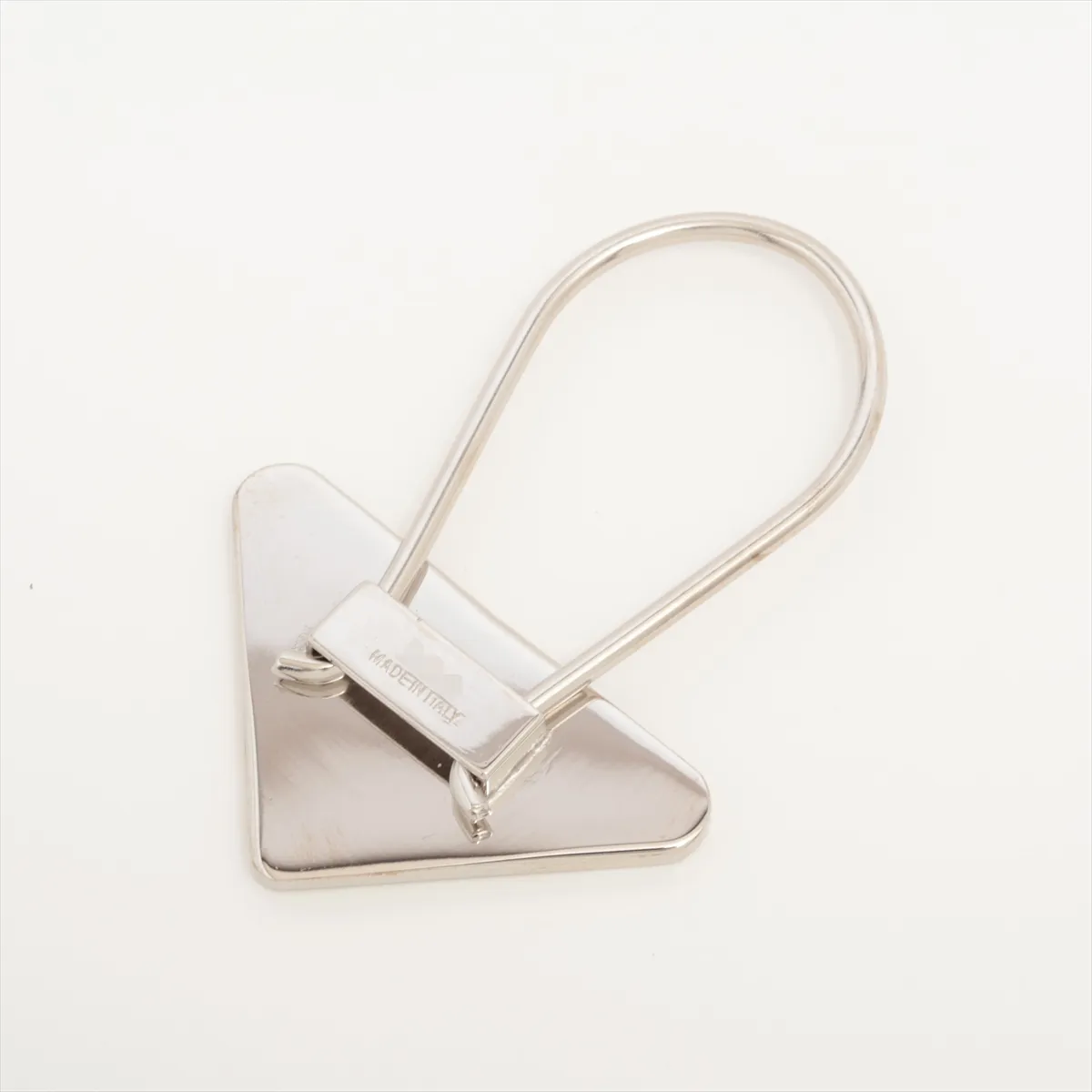 key ring, metal, silver, — view 2