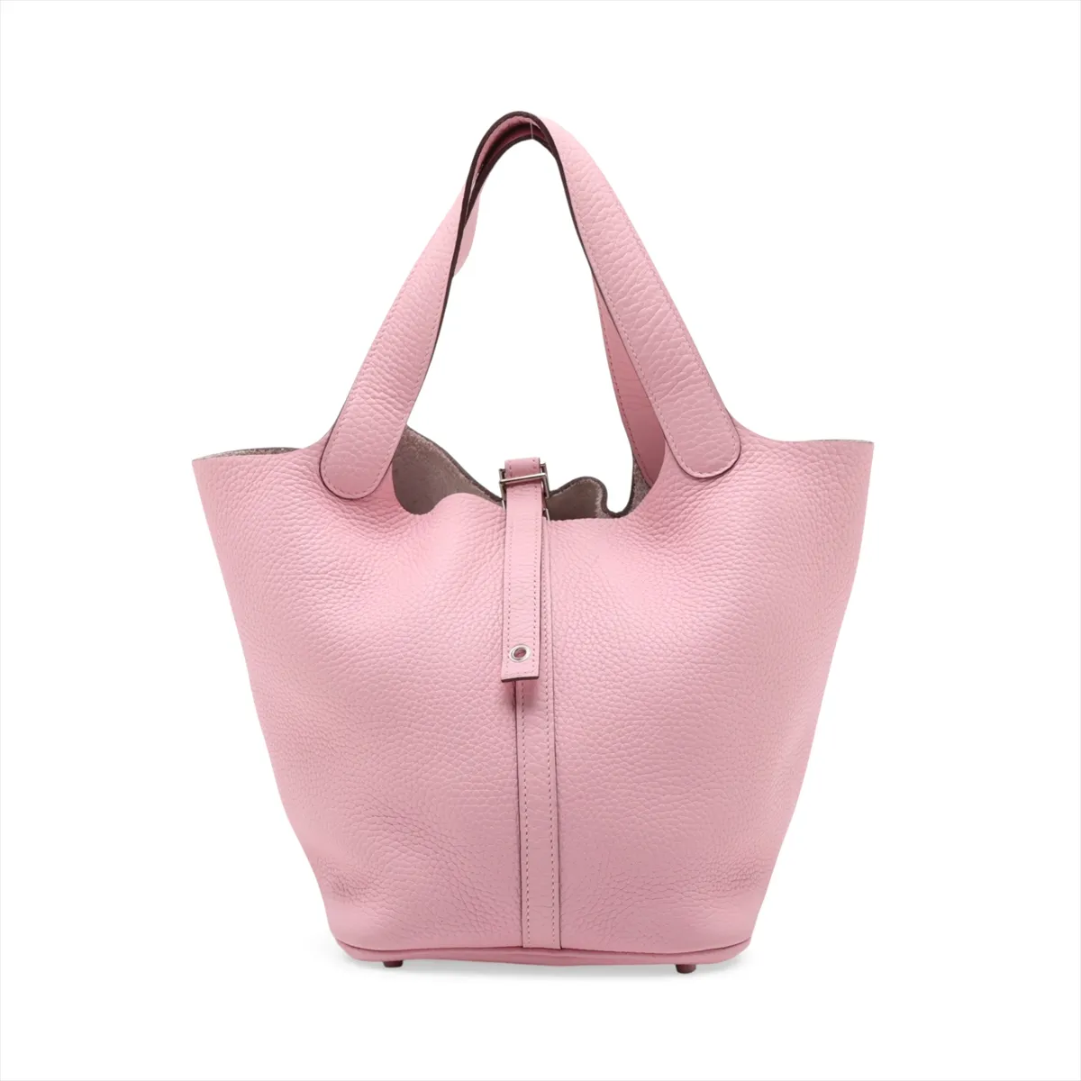 Picotin Lock 22 MM, Taurillon Clemence leather, Rose Sakura, Silver hardware, Year: 2015