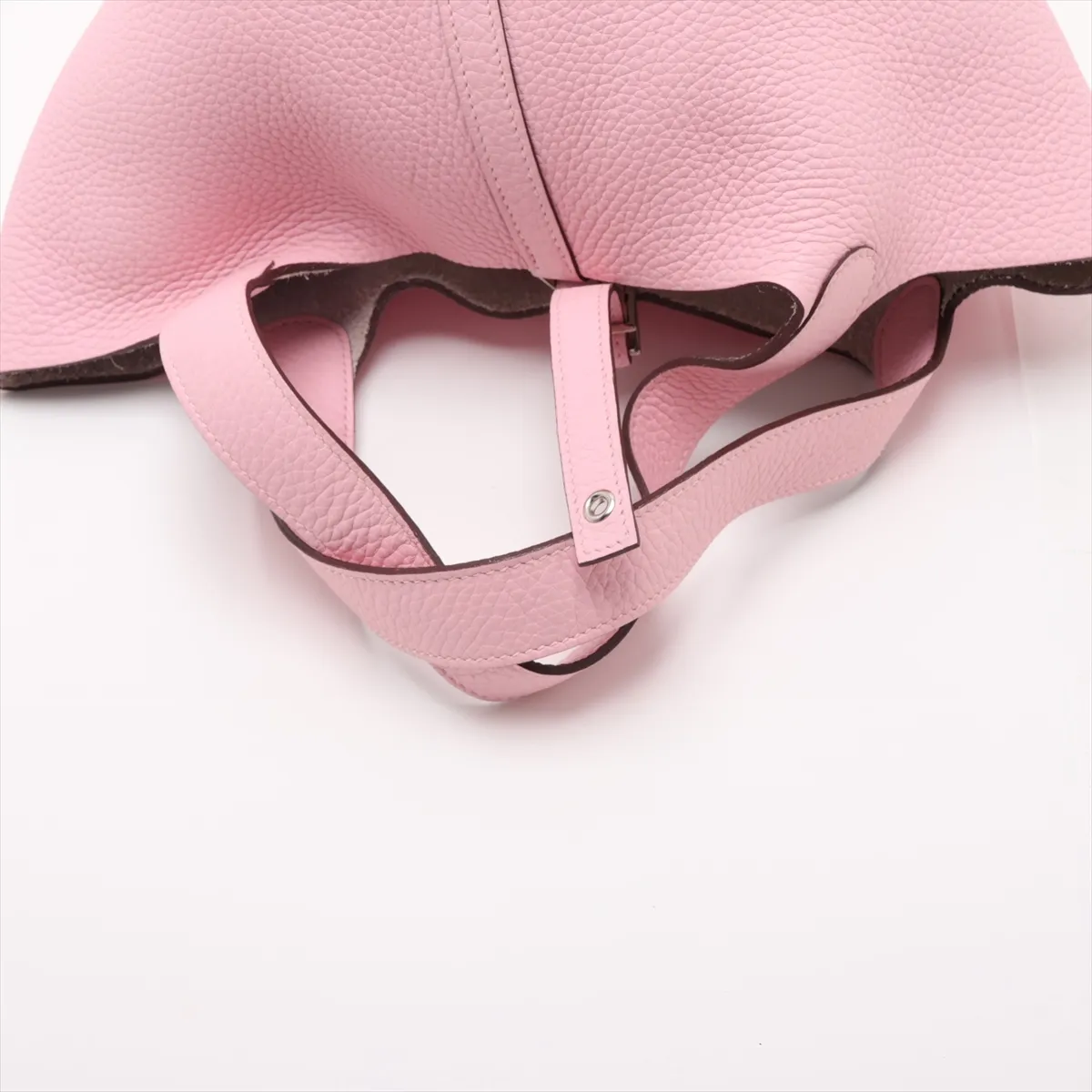 Picotin Lock 22 MM, Taurillon Clemence leather, Rose Sakura, Silver hardware, Year: 2015 — view 5