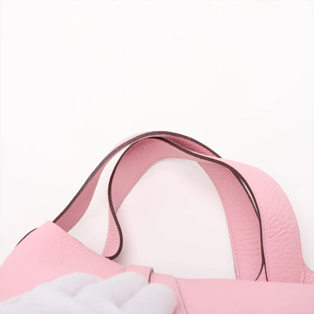 Picotin Lock 22 MM, Taurillon Clemence leather, Rose Sakura, Silver hardware, Year: 2015 — view 6
