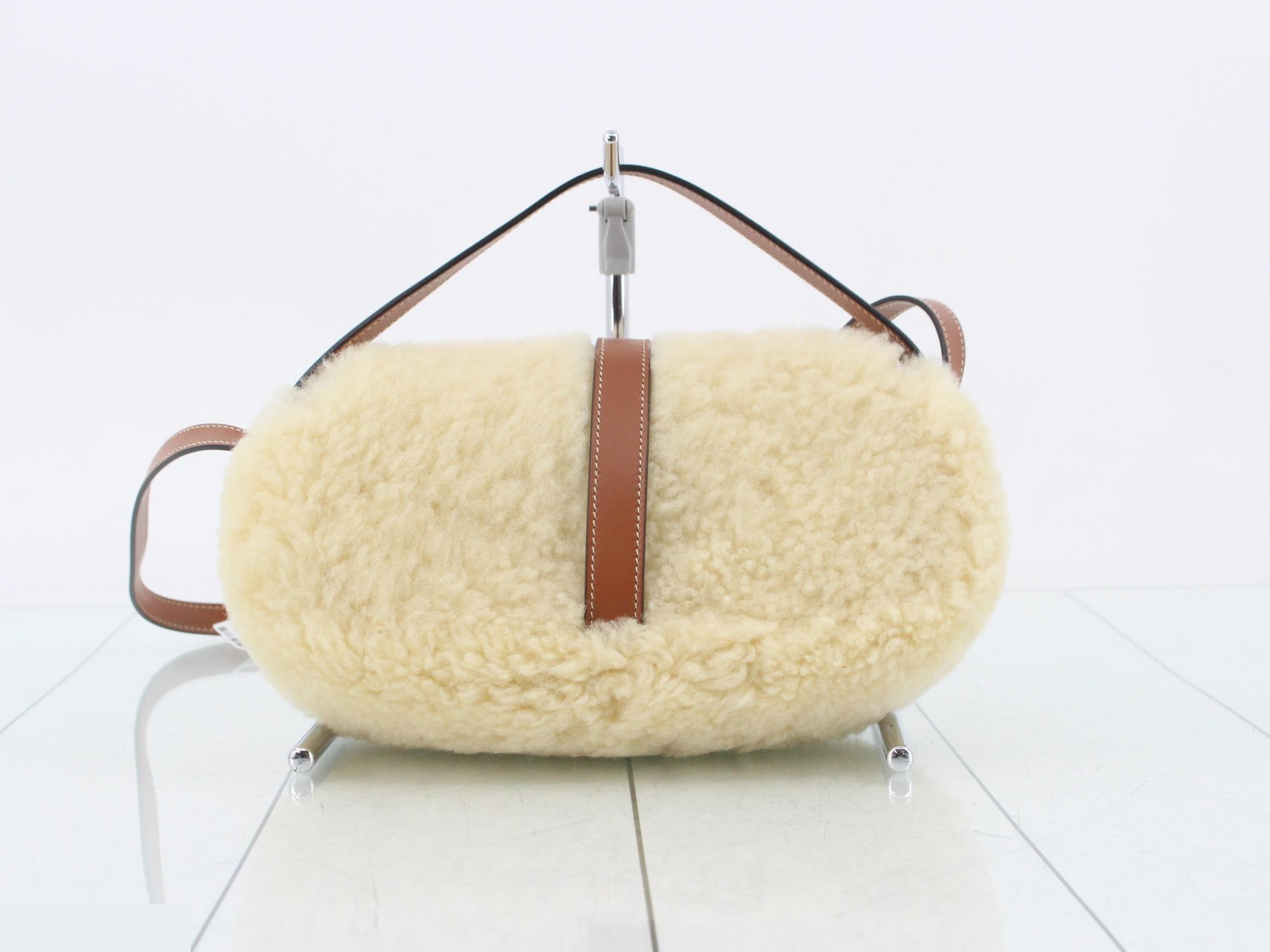 Taboo Boa/Leather Semi-Shoulder Bag, Bi-color — view 2
