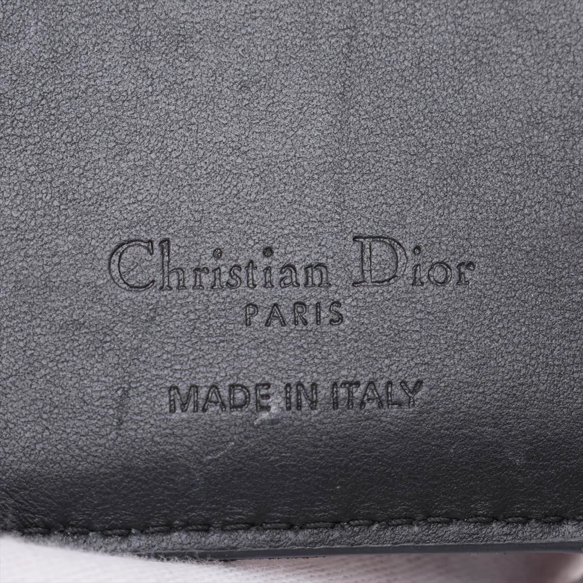 Lady Dior Cannage Leather Compact Wallet, Black — view 8