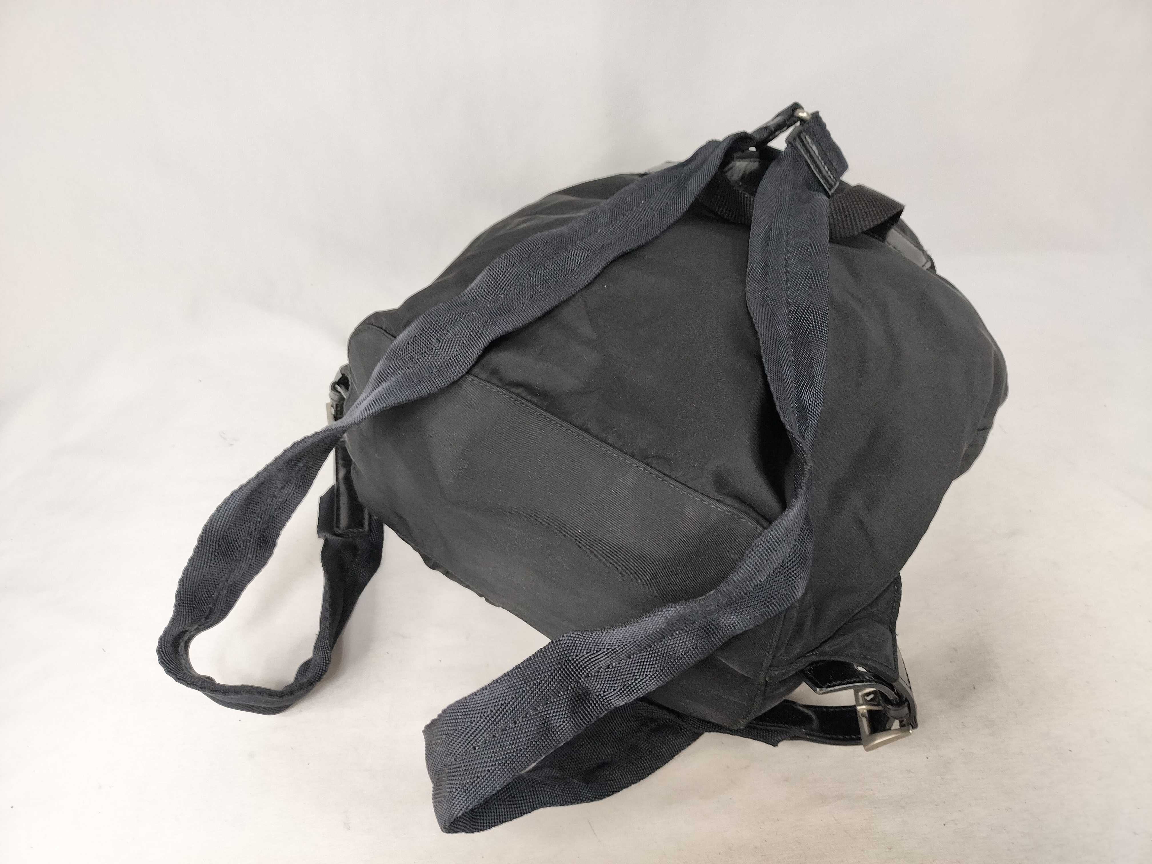 nylon backpack with double pockets. — view 3