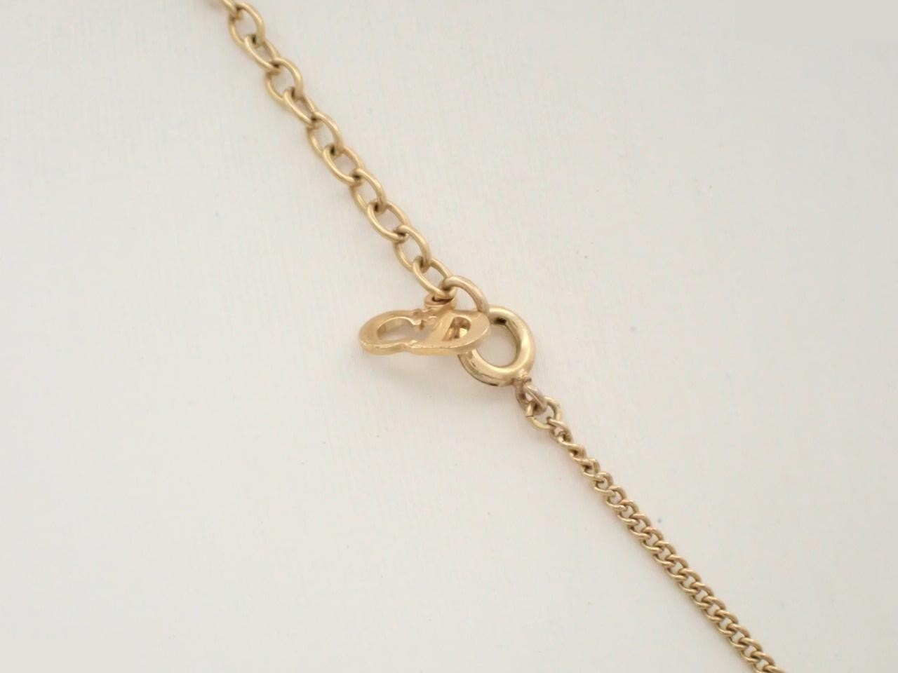 CD logo heart GP necklace, neck circumference approximately 48cm — view 2