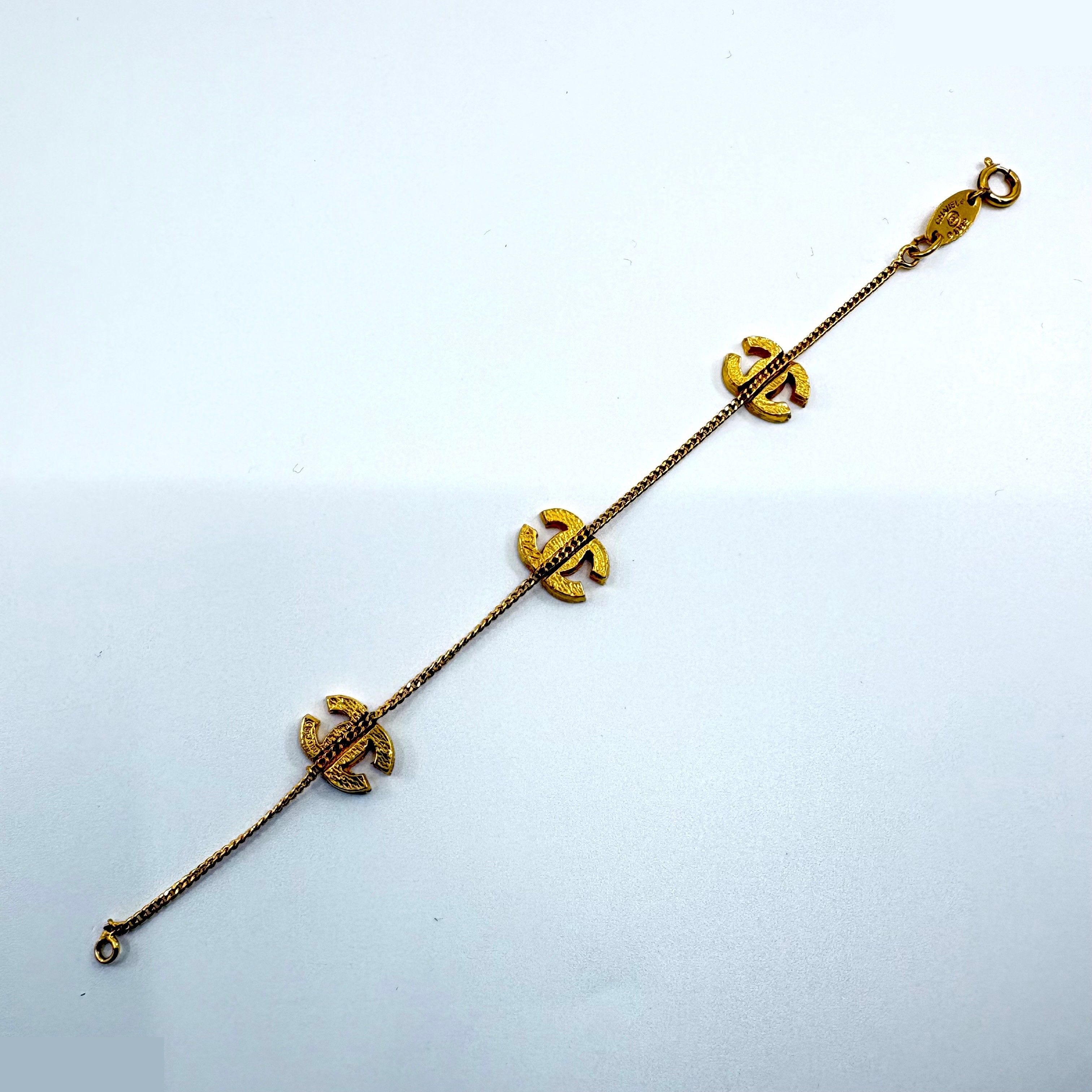 Coco Mark Triple Bracelet/Bangle (Metal) - Wrist Circumference Approx. 17cm — view 3