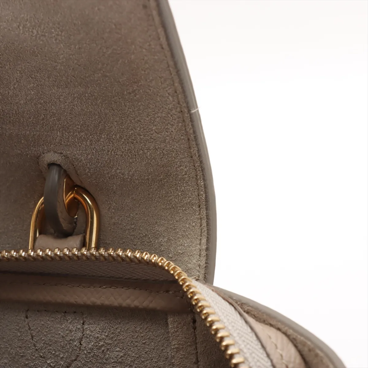 belt bag micro leather 2WAY handbag beige — view 12