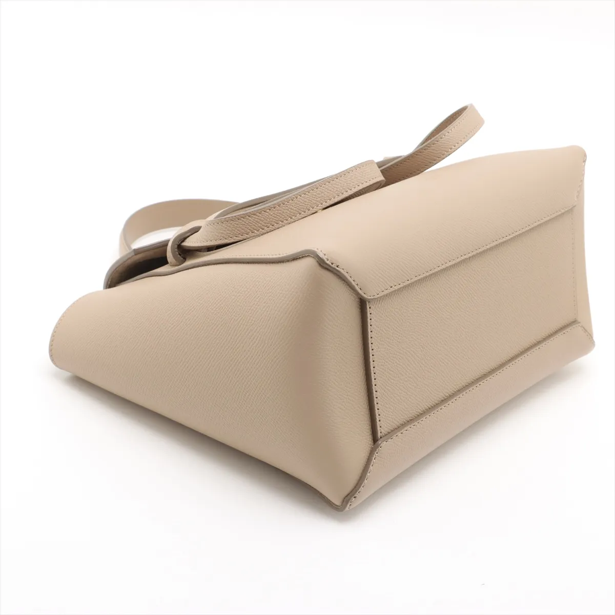 belt bag micro leather 2WAY handbag beige — view 4