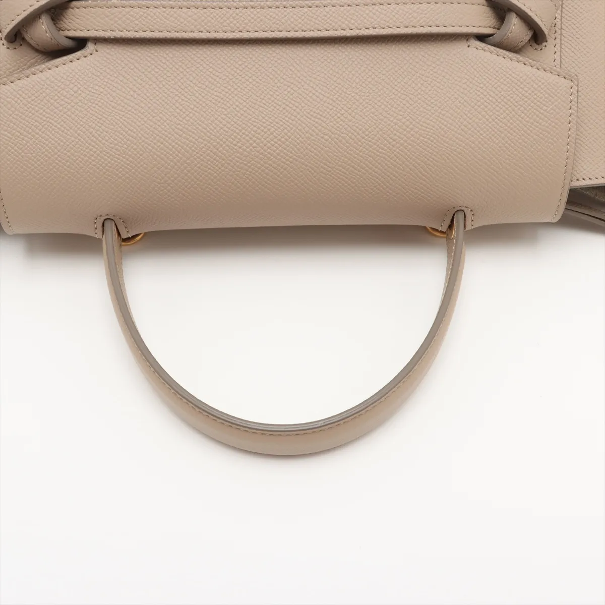 belt bag micro leather 2WAY handbag beige — view 5