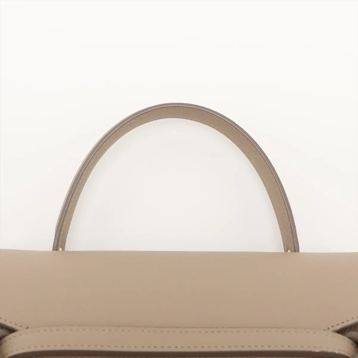 belt bag micro leather 2WAY handbag beige — view 6
