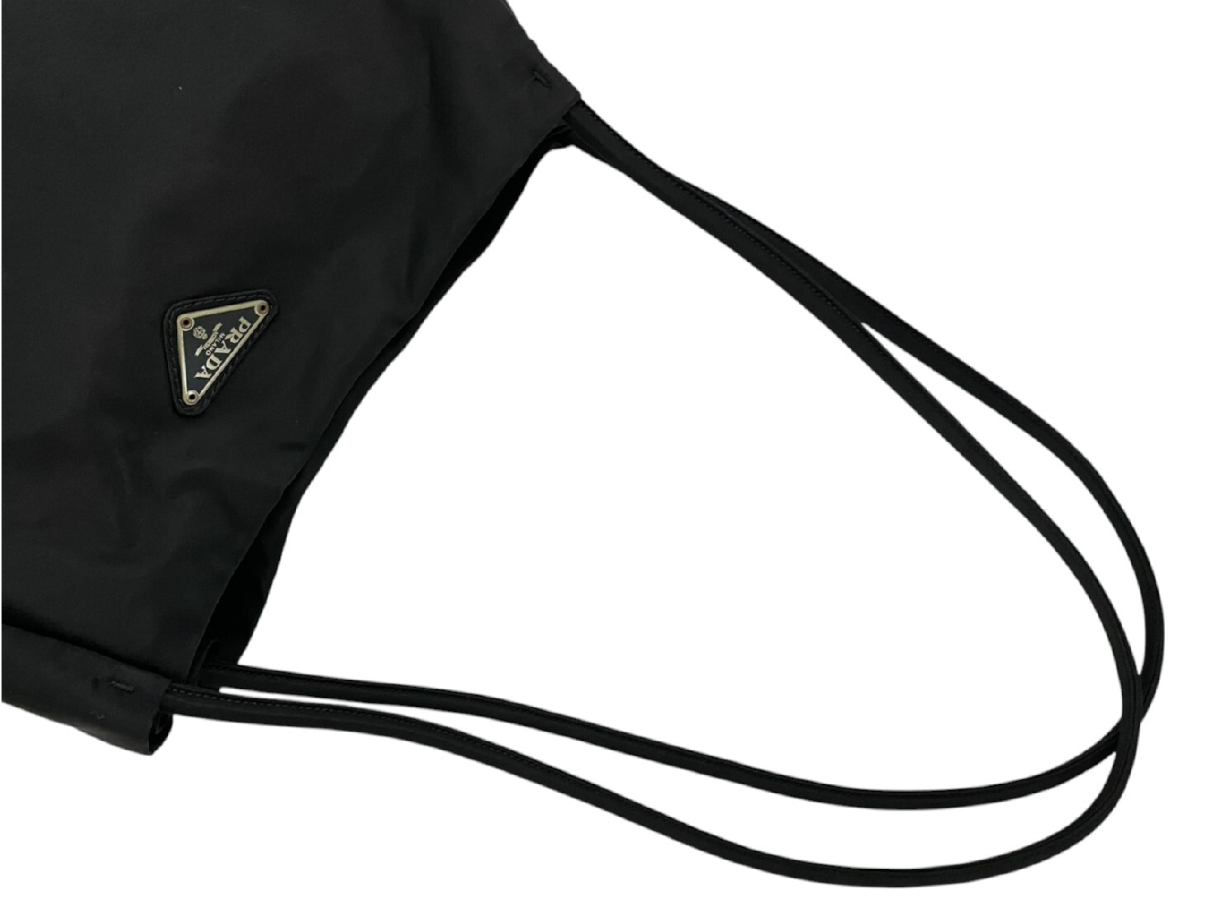 Nylon Triangle Logo Plate Tote Bag — view 6