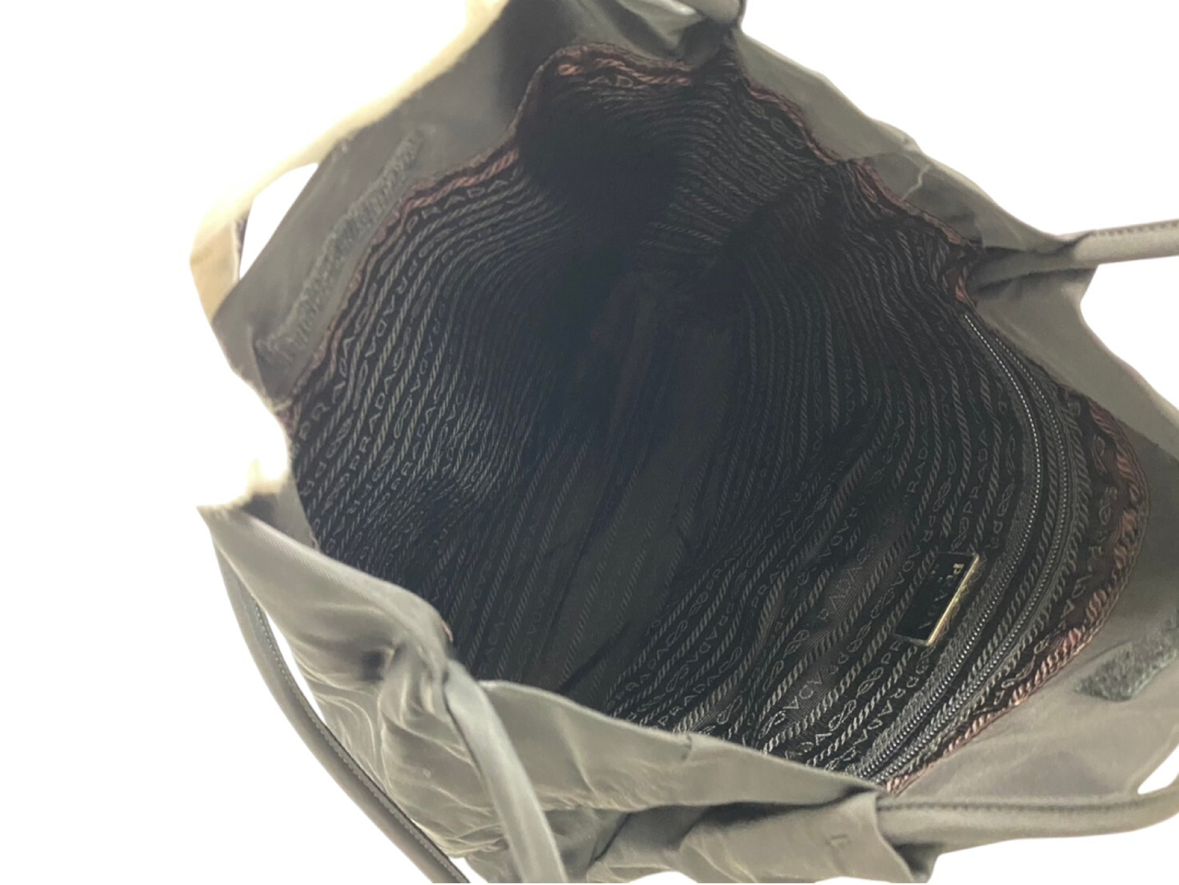 Nylon Triangle Logo Plate Tote Bag — view 7