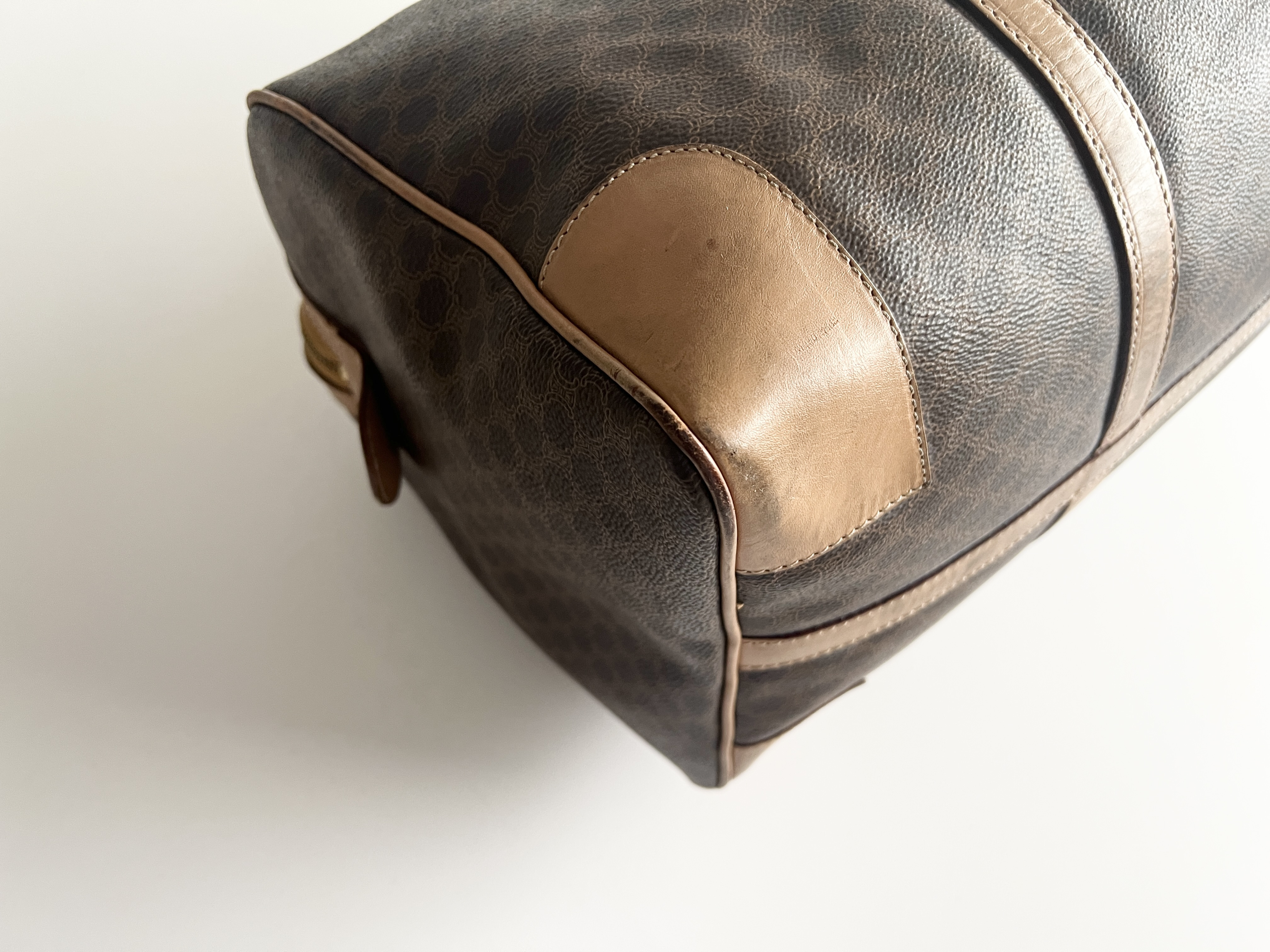 Macadam Logo Triomphe Leather PVC Boston Bag Handbag Boston Bag — view 11