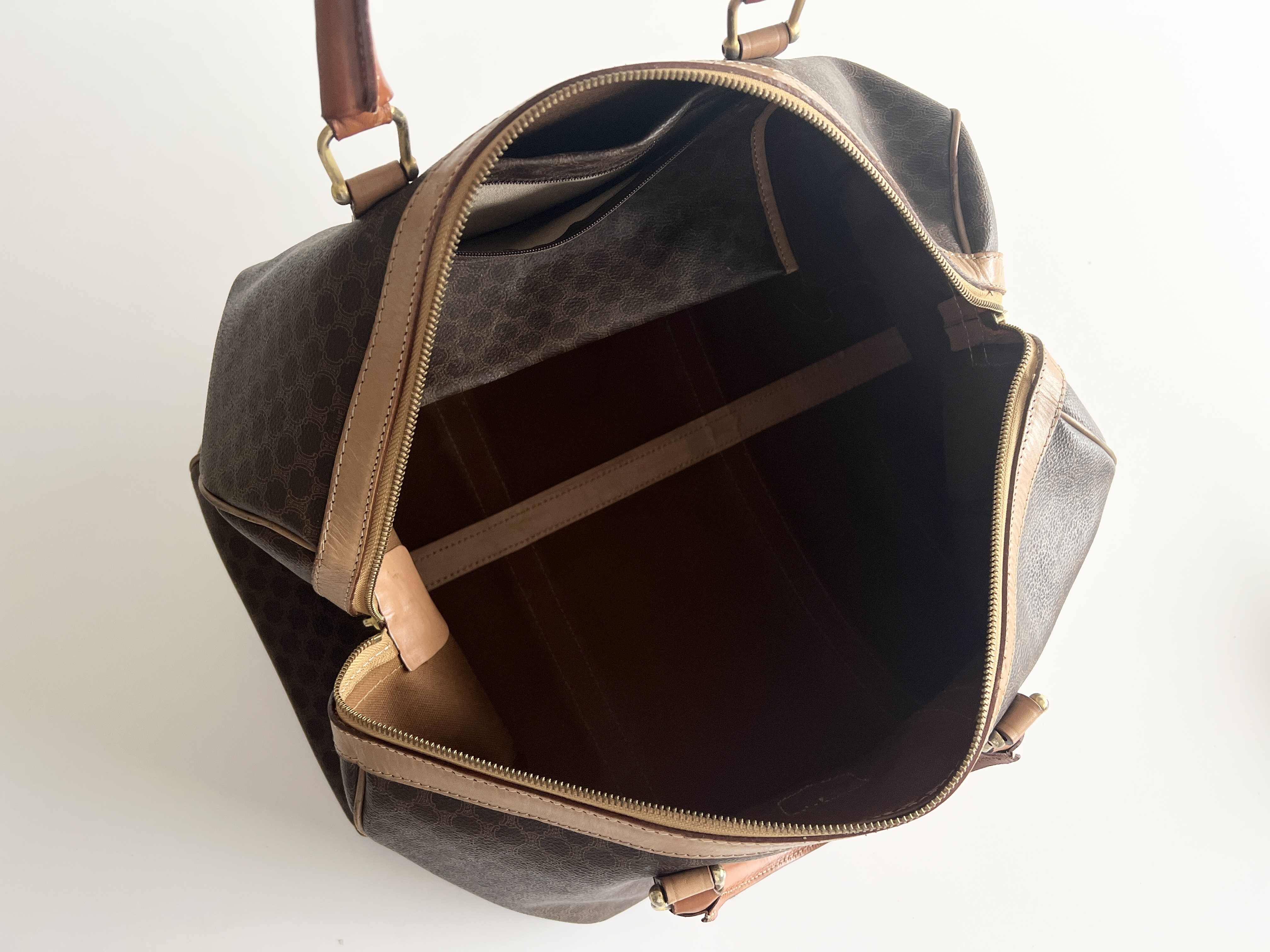 Macadam Logo Triomphe Leather PVC Boston Bag Handbag Boston Bag — view 4