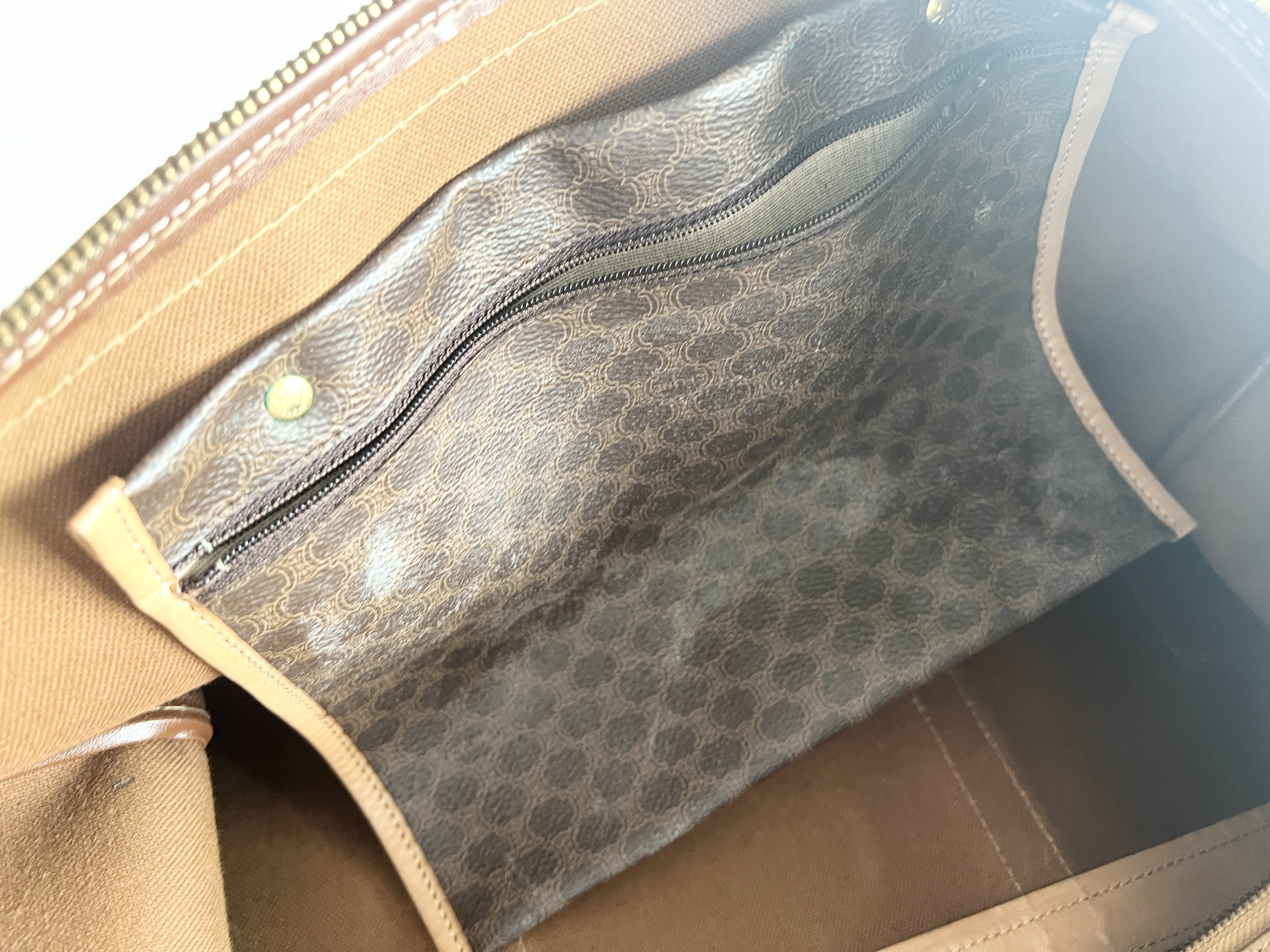 Macadam Logo Triomphe Leather PVC Boston Bag Handbag Boston Bag — view 7