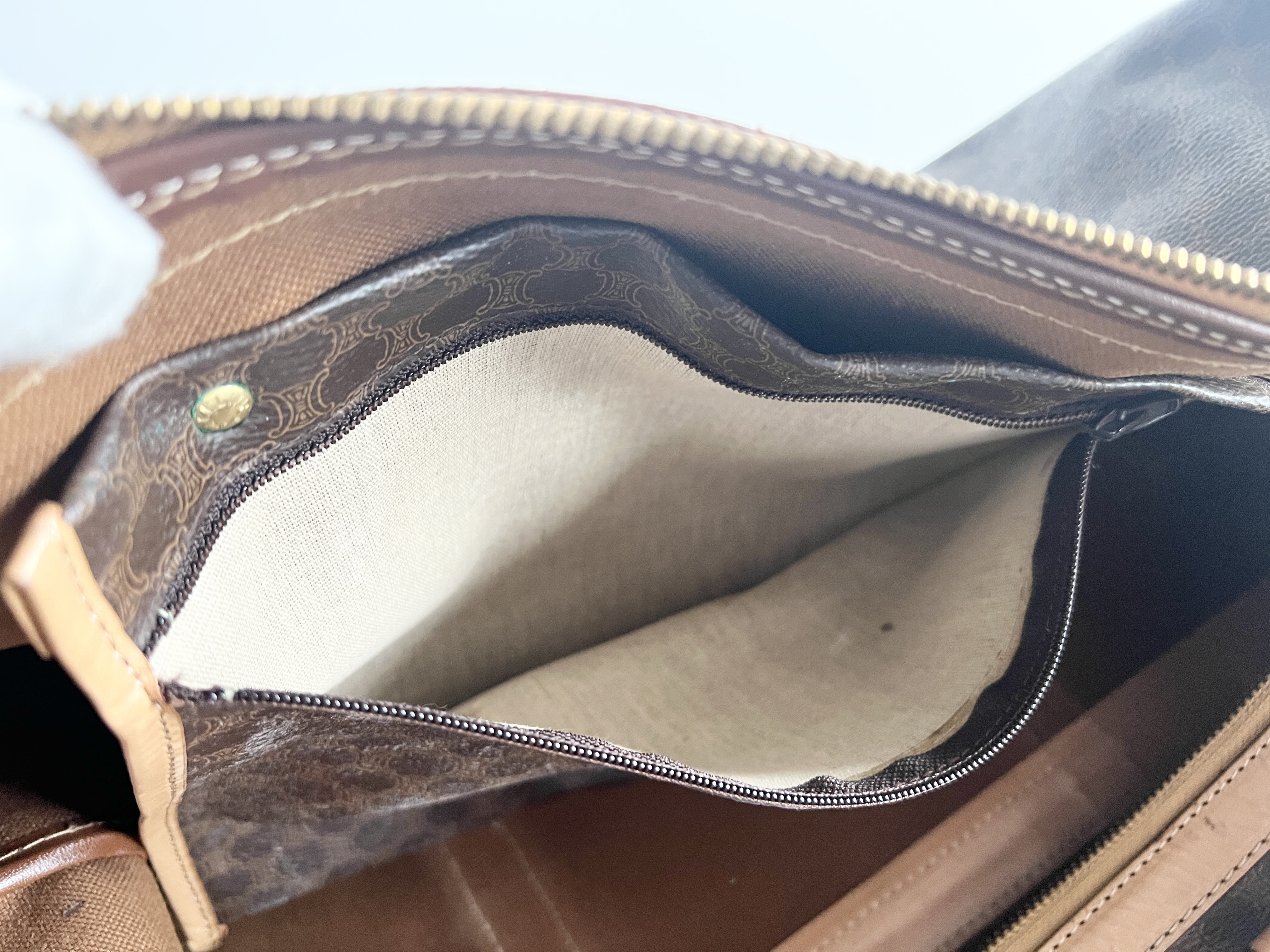 Macadam Logo Triomphe Leather PVC Boston Bag Handbag Boston Bag — view 8