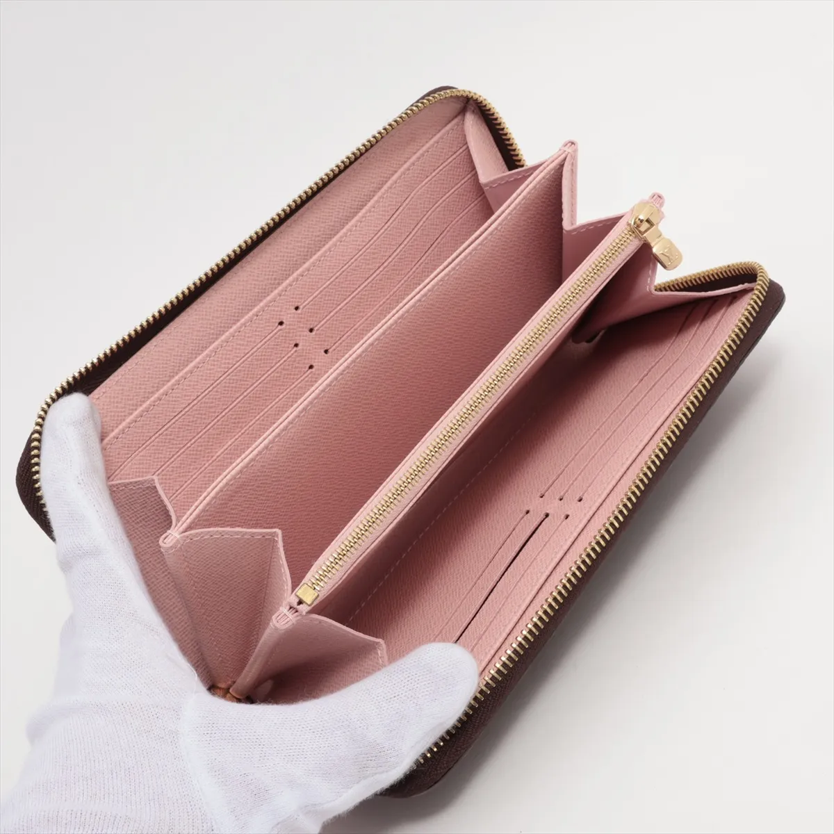 Monogram Zippy Wallet M41894 Rose Valerine Round Zip Wallet RFID Reactive — view 3