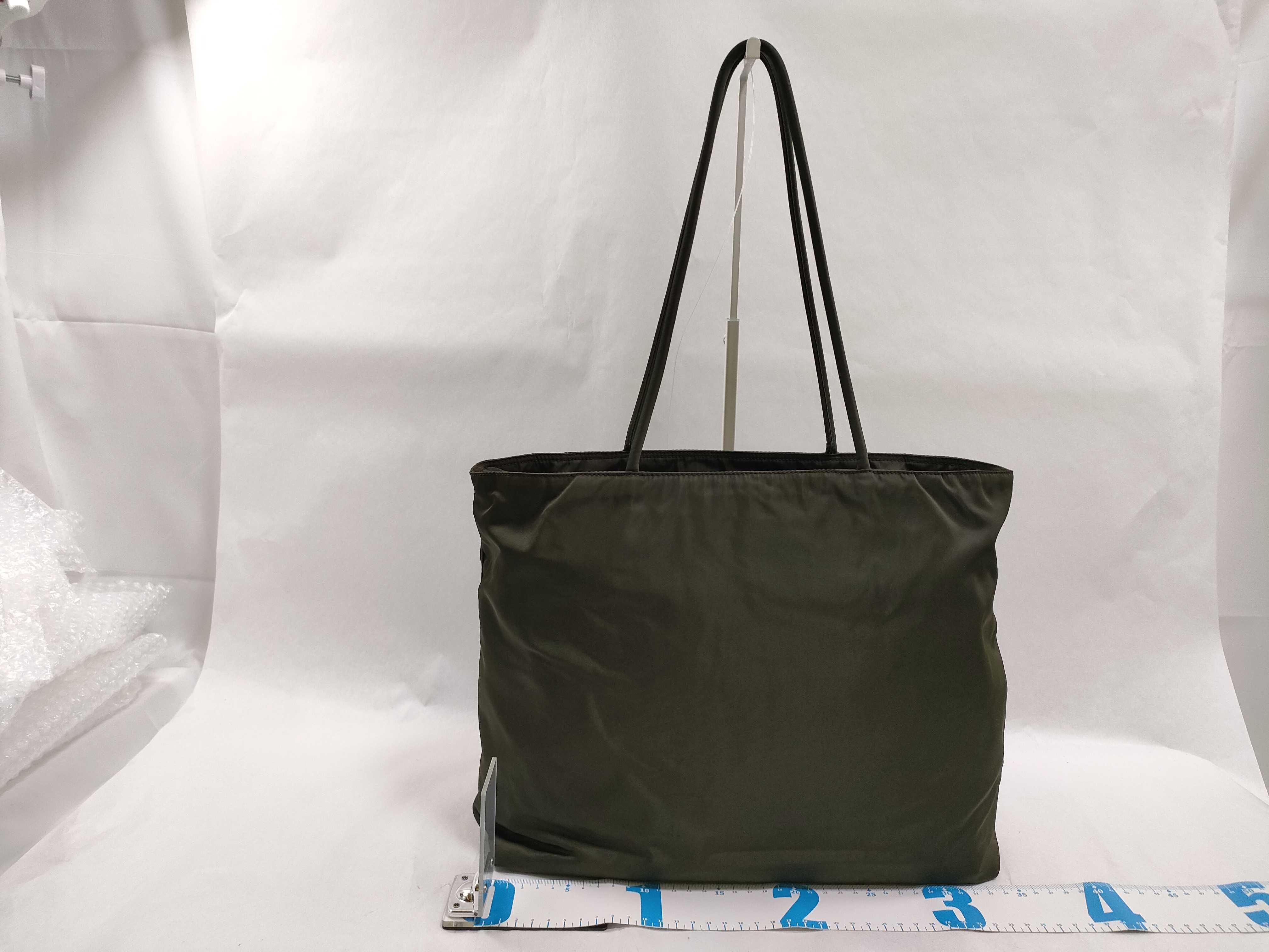 Nylon Prada Tote Bag, Nylon Khaki Tote Bag — view 2